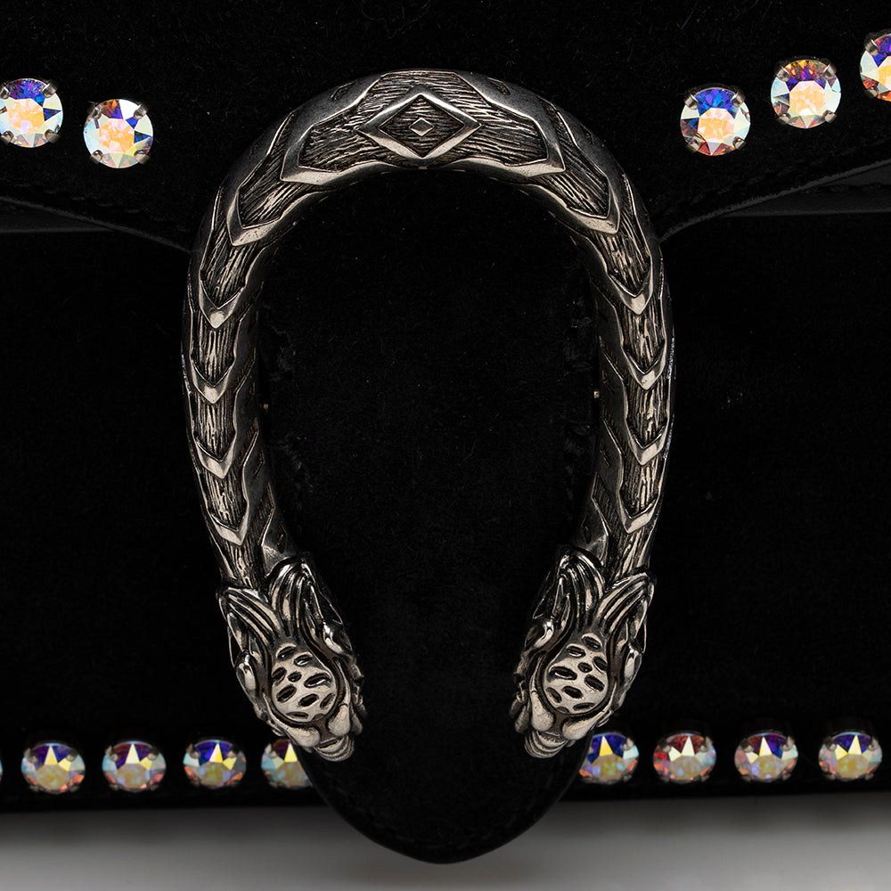 Gucci Suede Crystal Dionysus Small Shoulder Bag