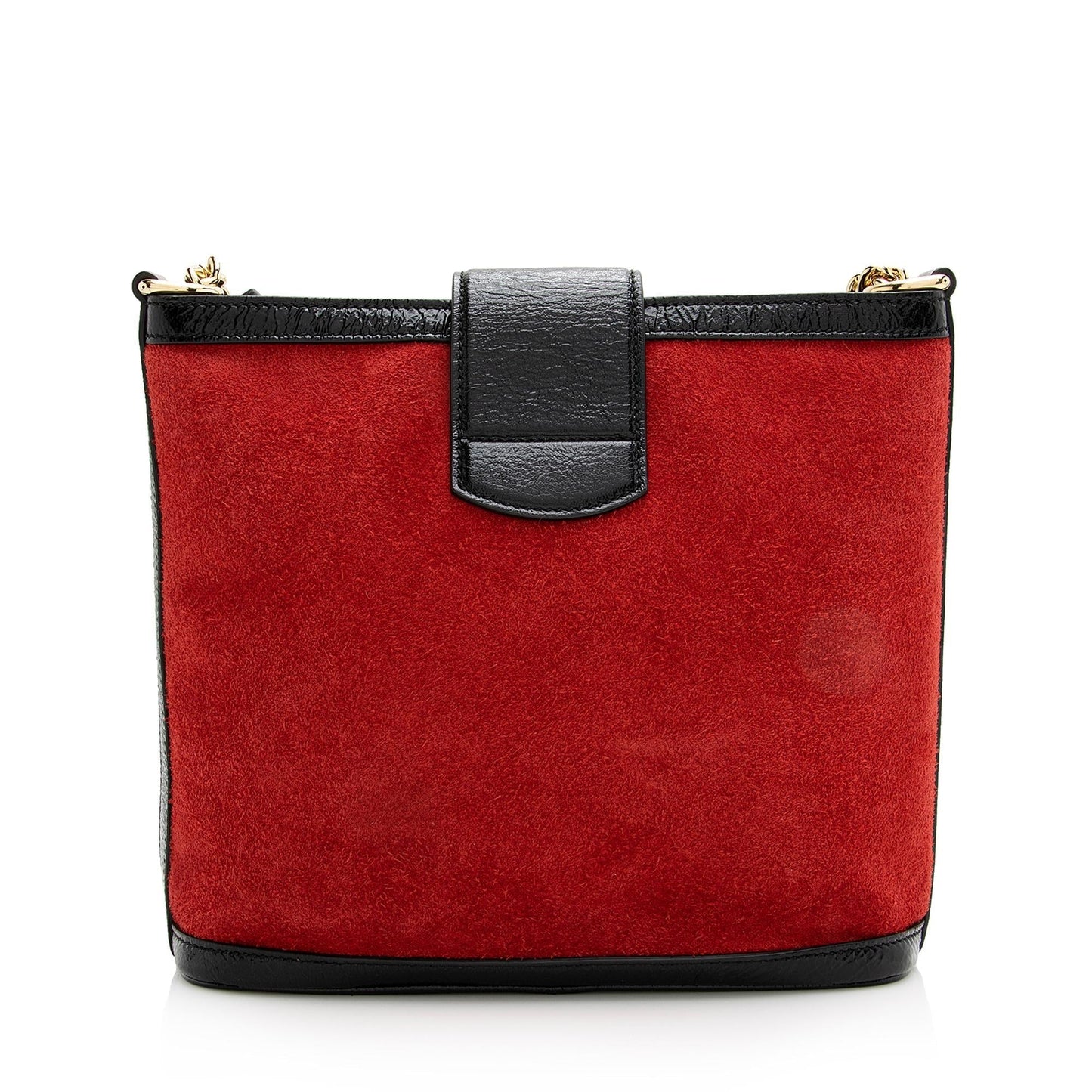 Gucci Suede Patent Leather Dionysus Medium Bucket Bag (SHF-22441)