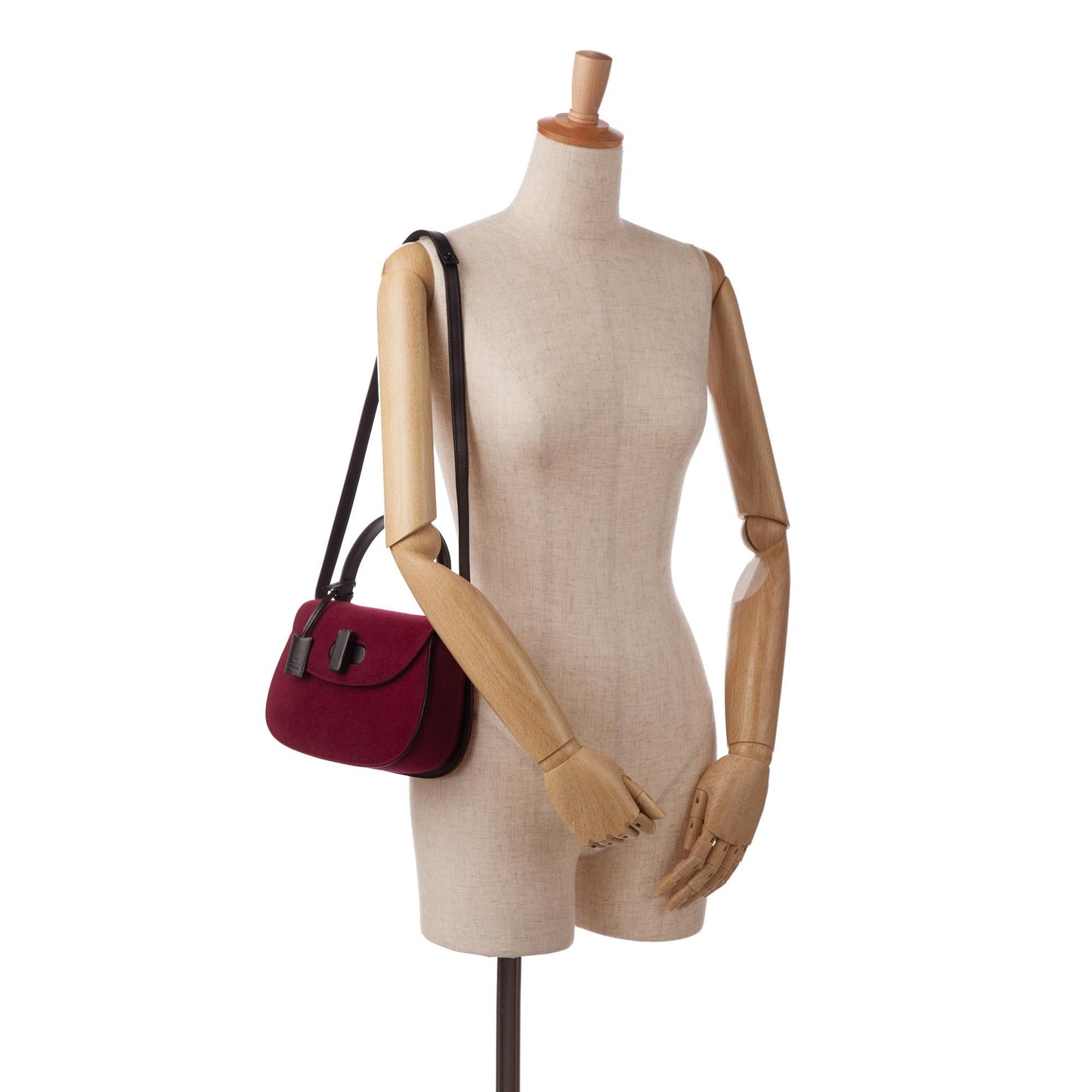Gucci Velvet Twist Lock Satchel (SHG-LqJTBE)