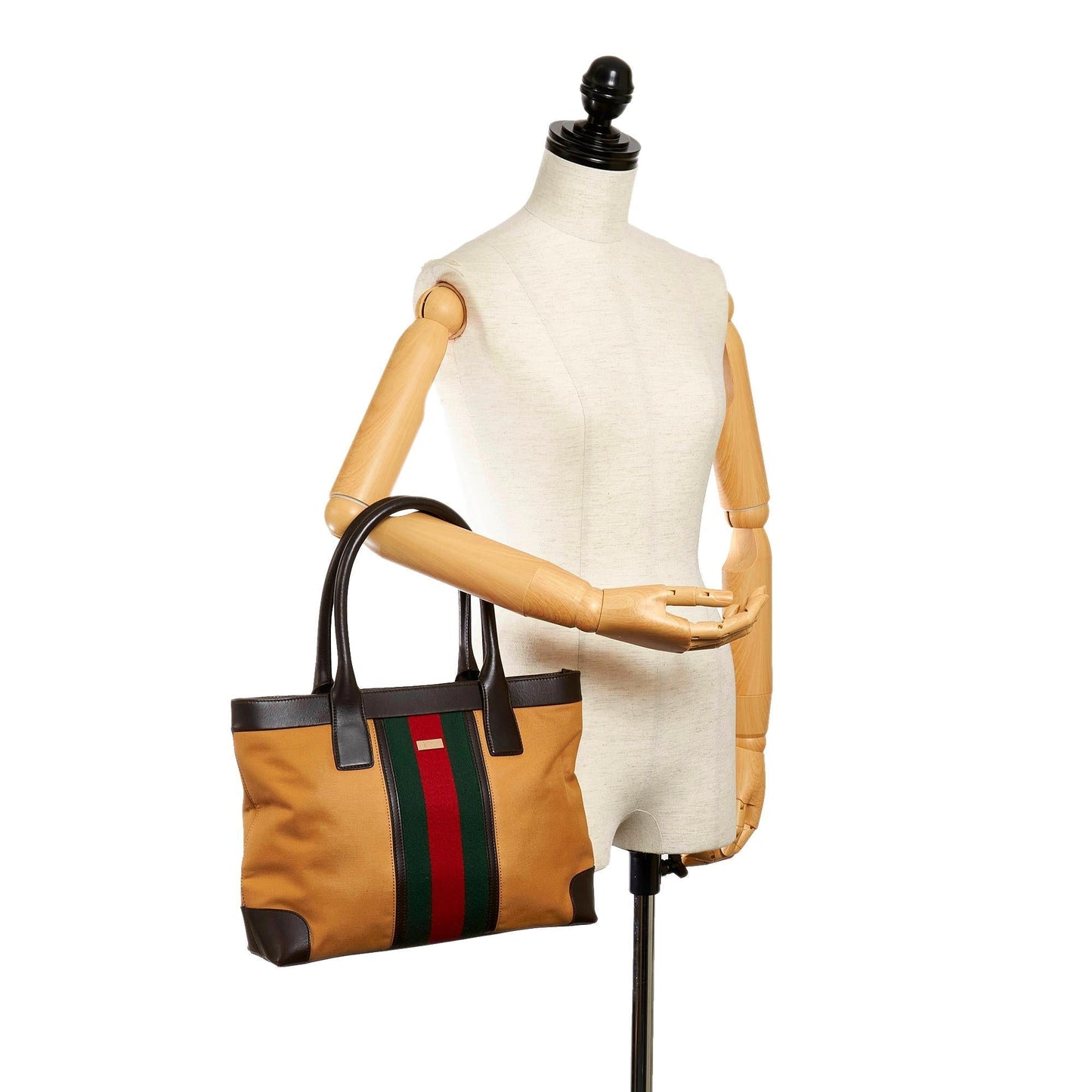 Gucci Web Canvas Tote Bag