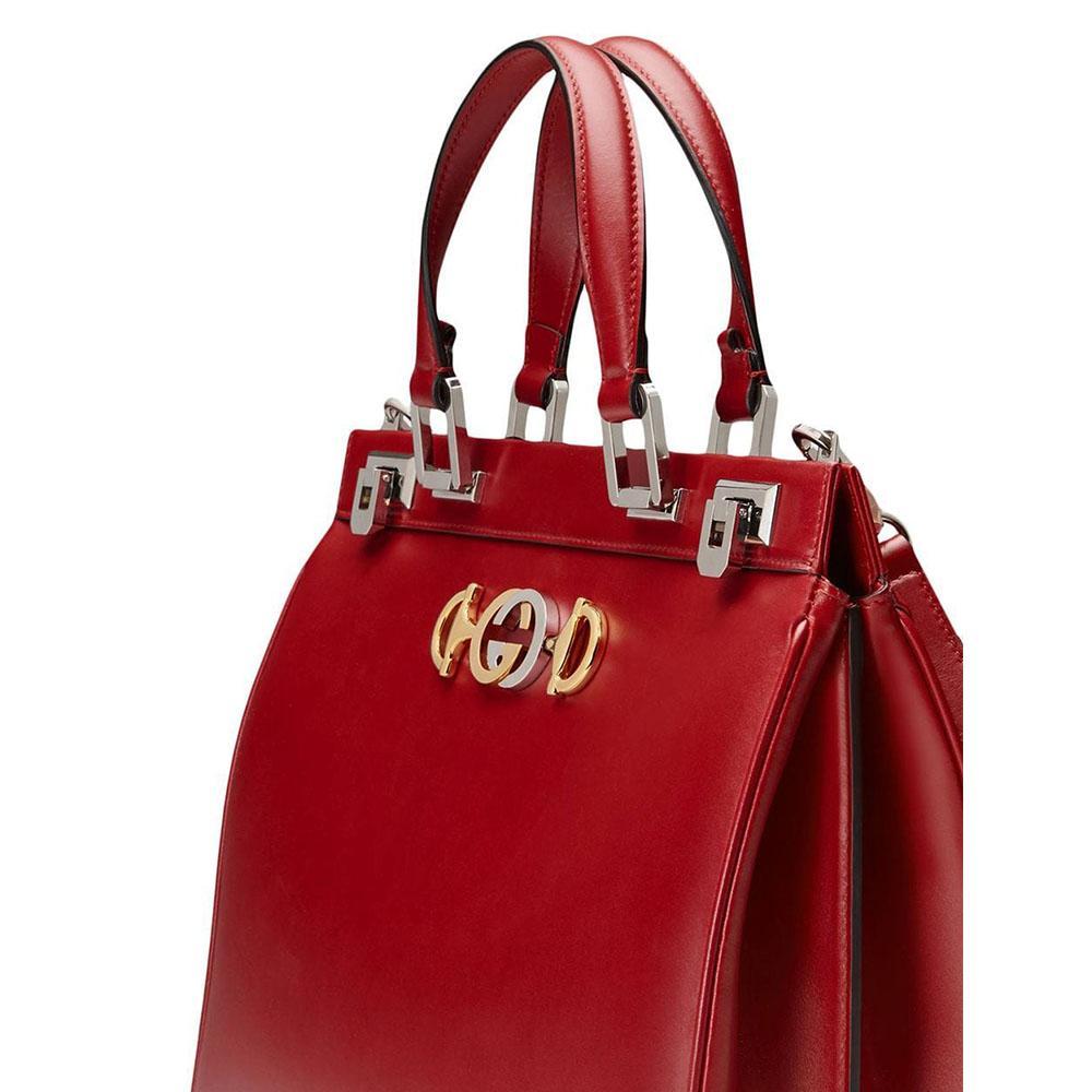 Gucci Zumi Women's Handbag Red  Smooth Calf-Skin Leather Shoulder Bag
