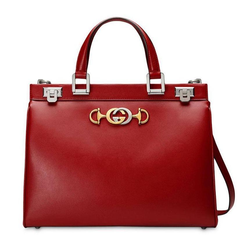 Gucci Zumi Women's Handbag Red  Smooth Calf-Skin Leather Shoulder Bag