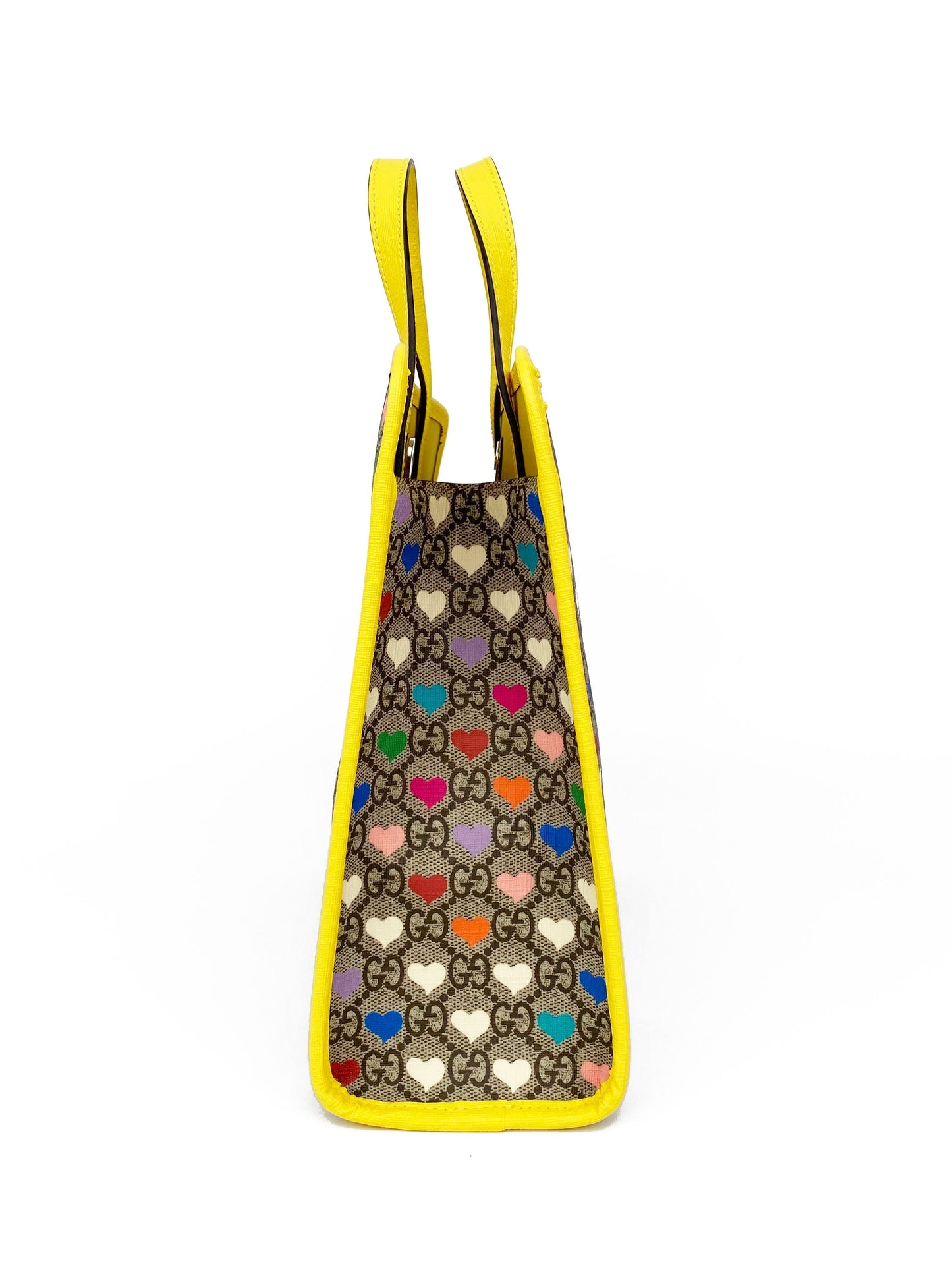 Gucci Beige GG Supreme Heart Print Tote