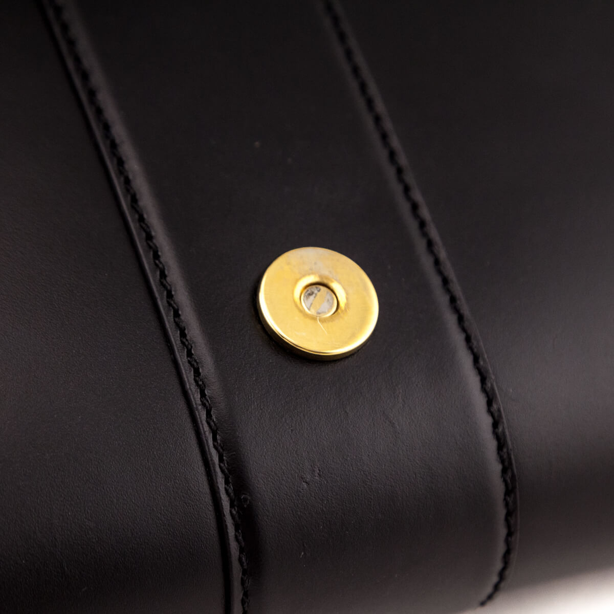 Gucci Black Leather Lady Buckle Clutch