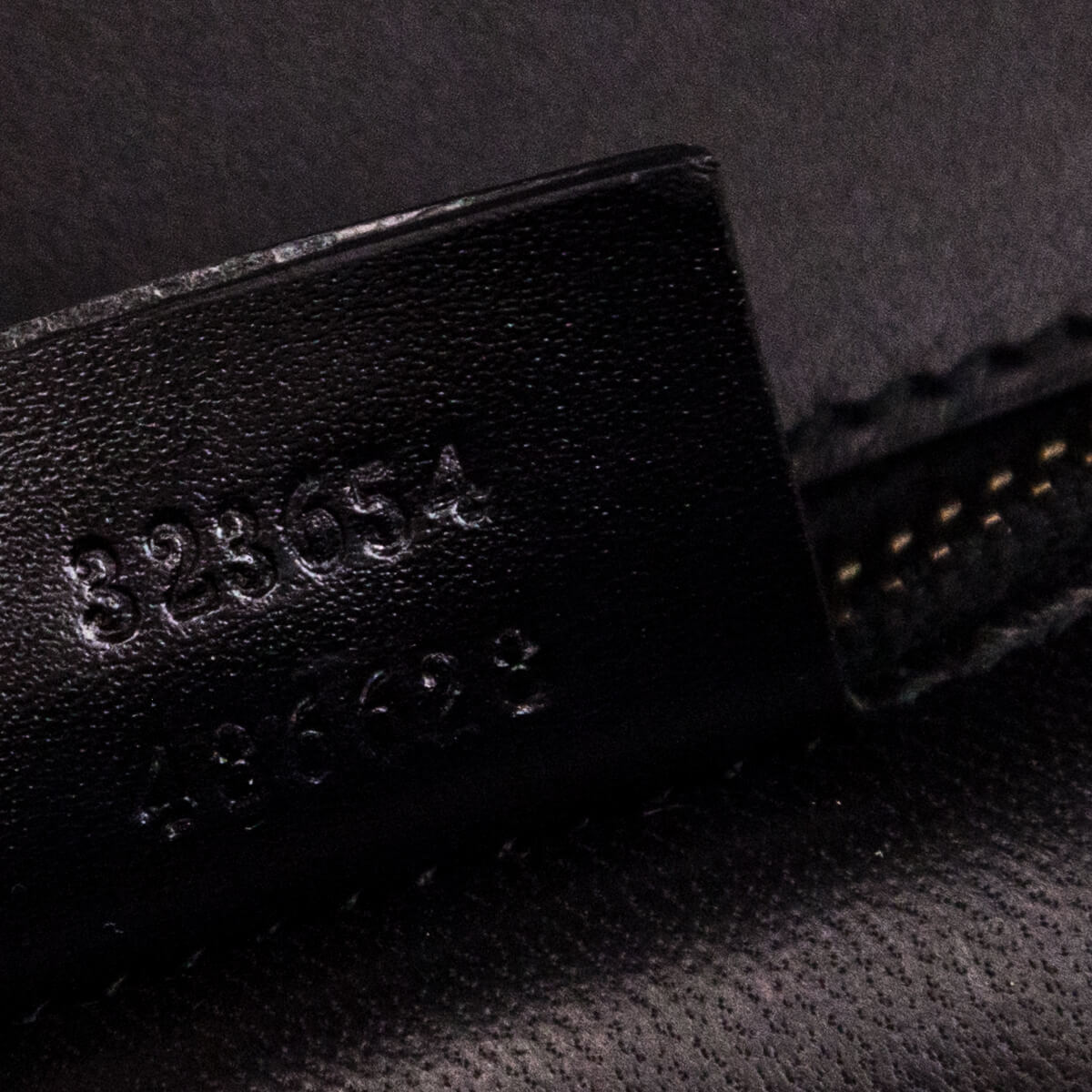 Gucci Black Leather Lady Buckle Clutch