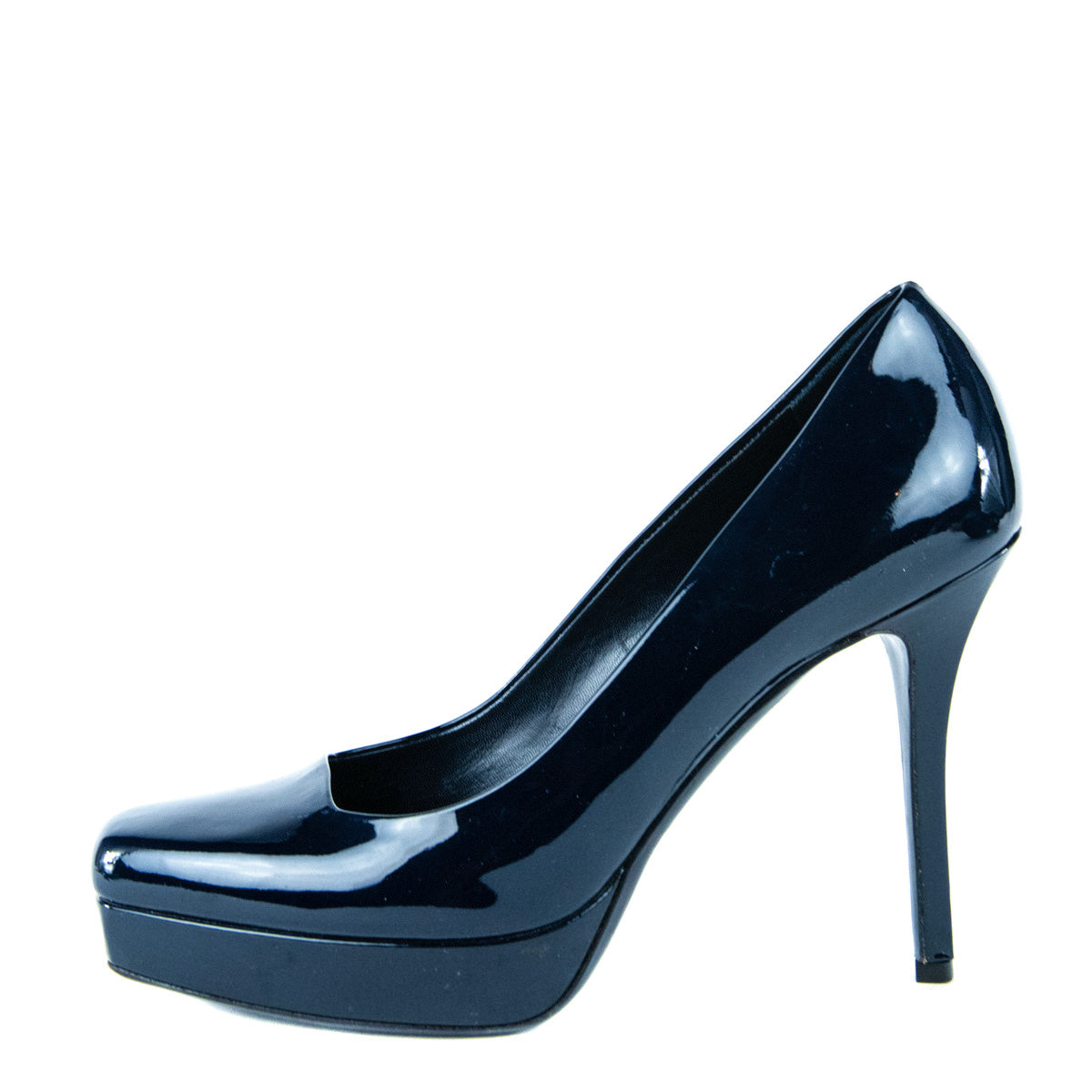 Gucci Navy Patent Leather Square Toe Platform Pumps Size 10 | EU 40