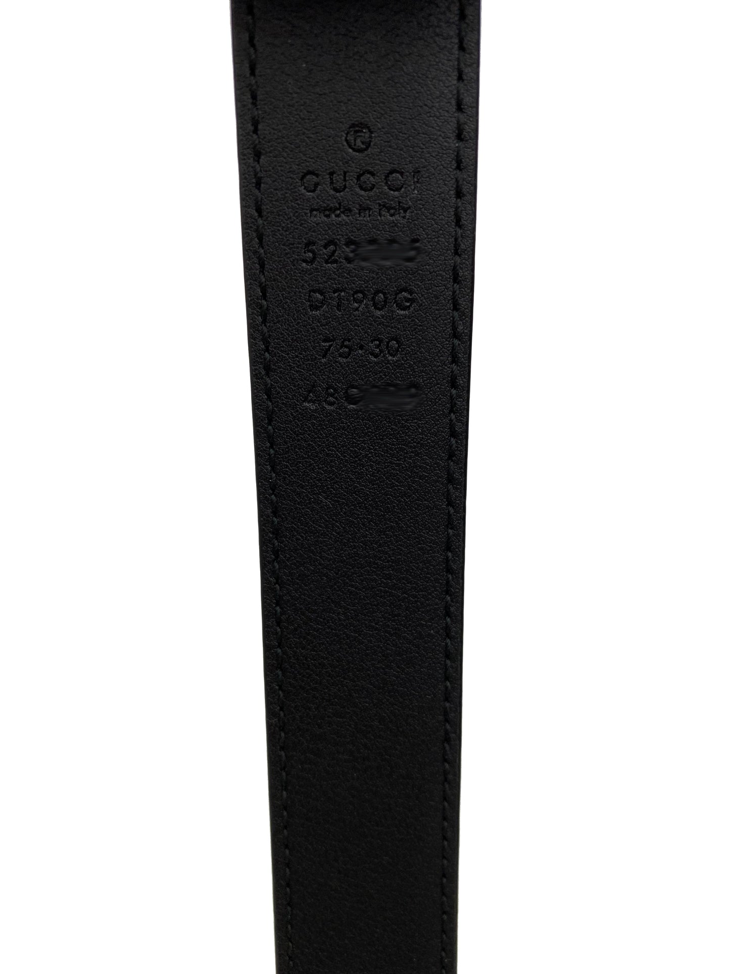 Gucci Black Square G Buckle Belt 75
