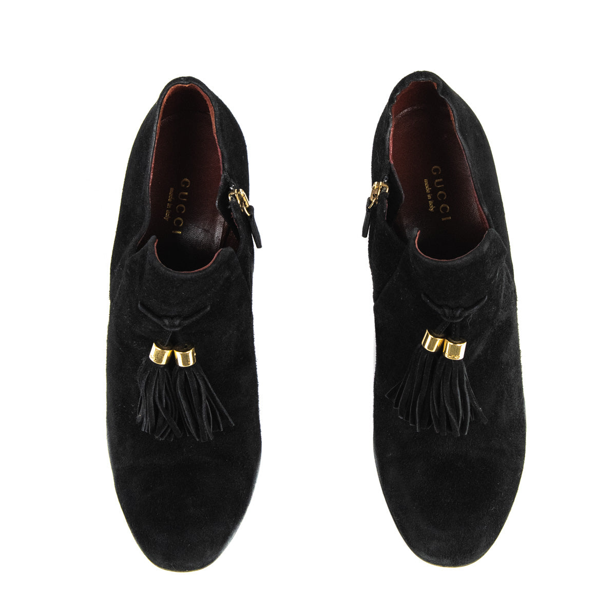 Gucci Black Suede Tassel Loafer Pumps Size Size US 10 | EU 40
