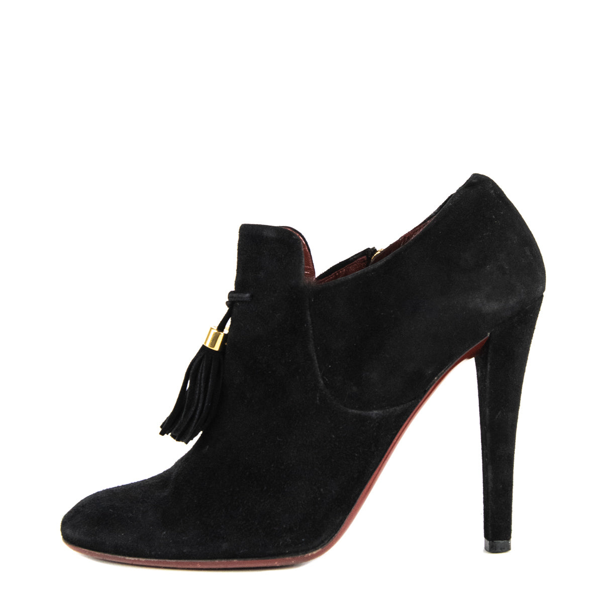 Gucci Black Suede Tassel Loafer Pumps Size Size US 10 | EU 40