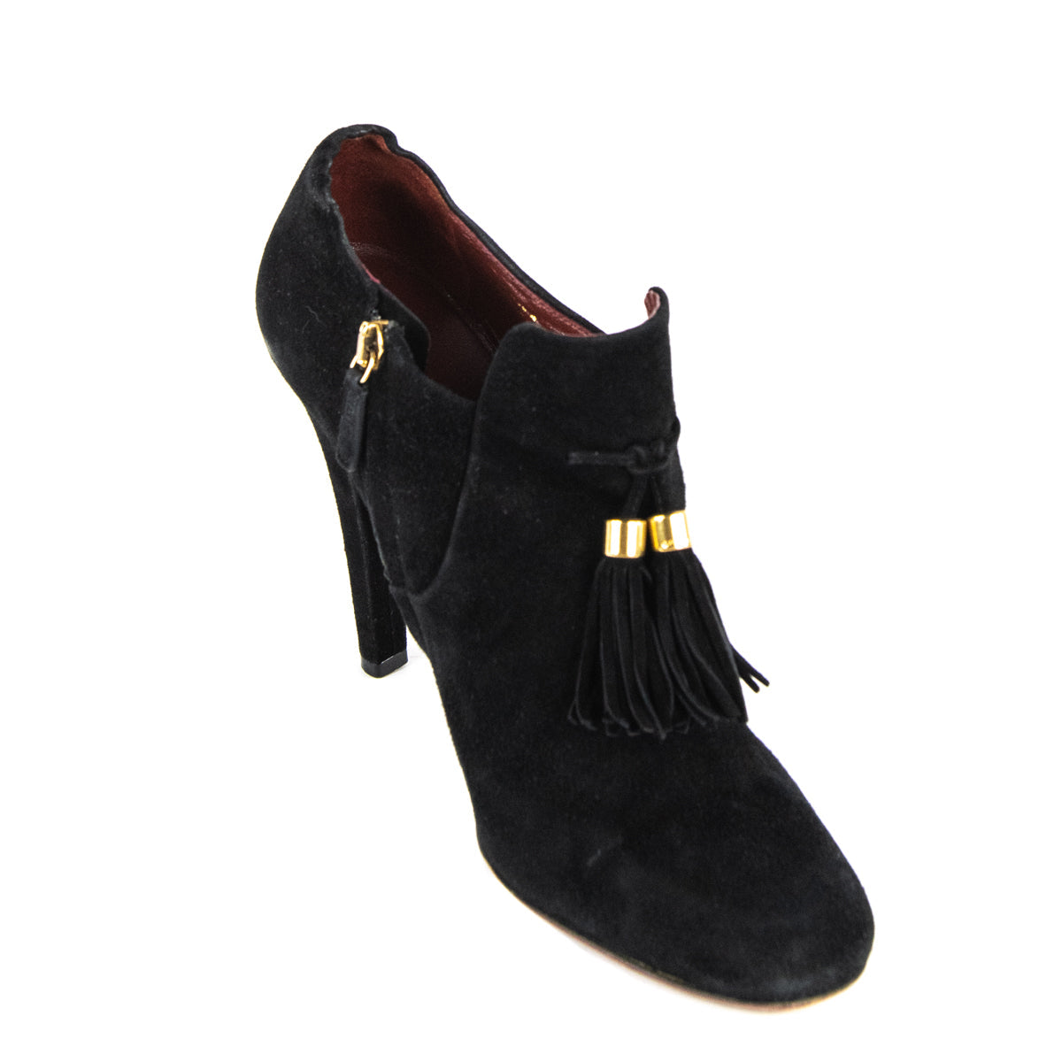 Gucci Black Suede Tassel Loafer Pumps Size Size US 10 | EU 40