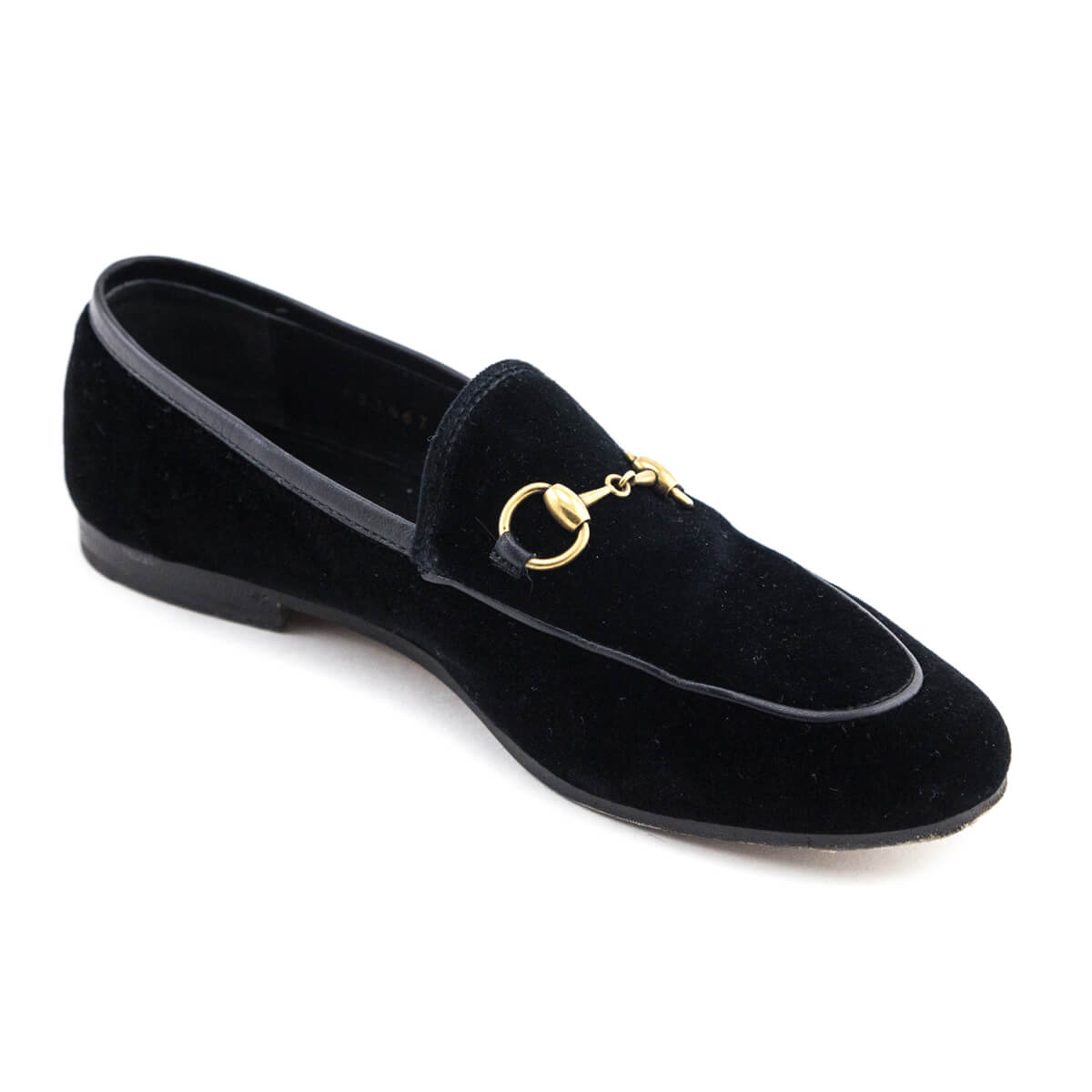 Gucci Black Velvet Horsebit Loafers Size US 5 | EU 35