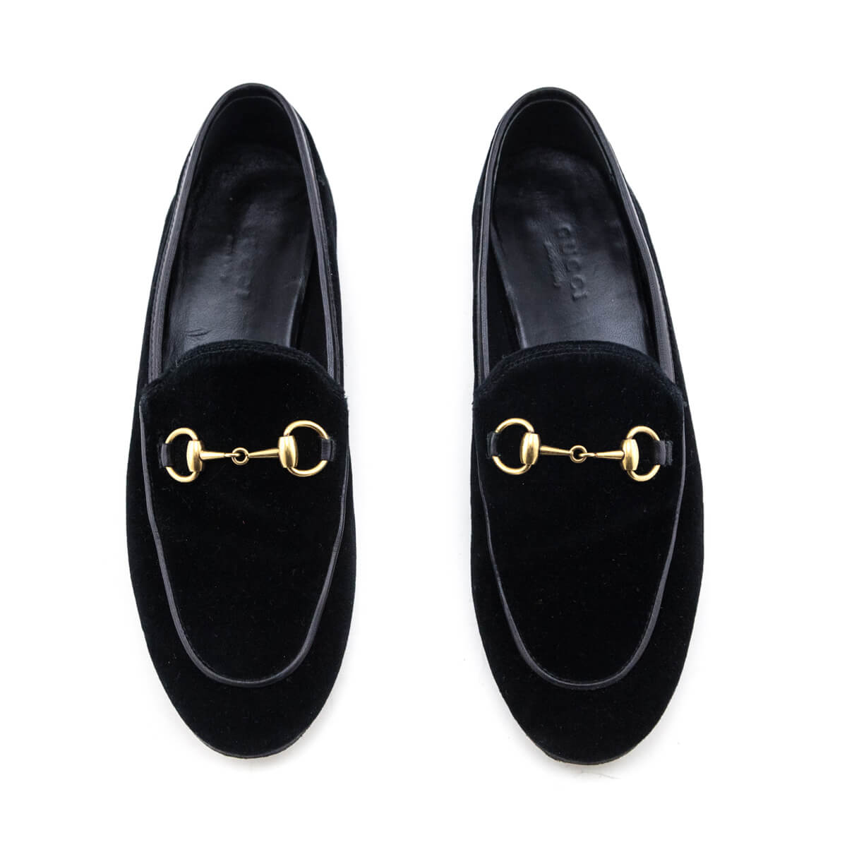 Gucci Black Velvet Horsebit Loafers Size US 5 | EU 35