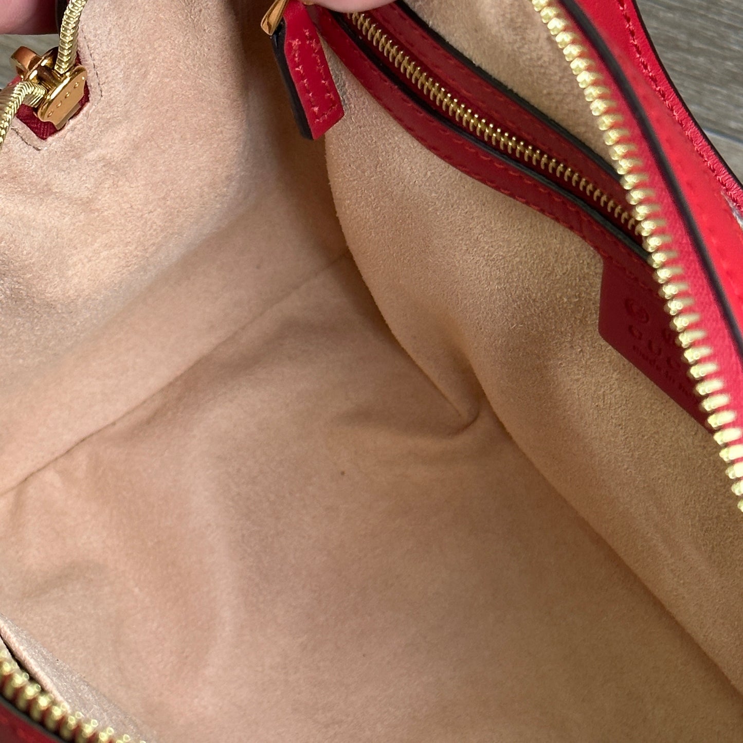 Gucci Blue Bloom GG Coated Canvas Small Boston Bag