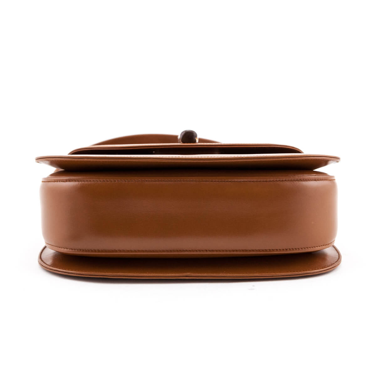 Gucci Cognac Box Calfskin Medium Bamboo Vintage Top Handle Bag