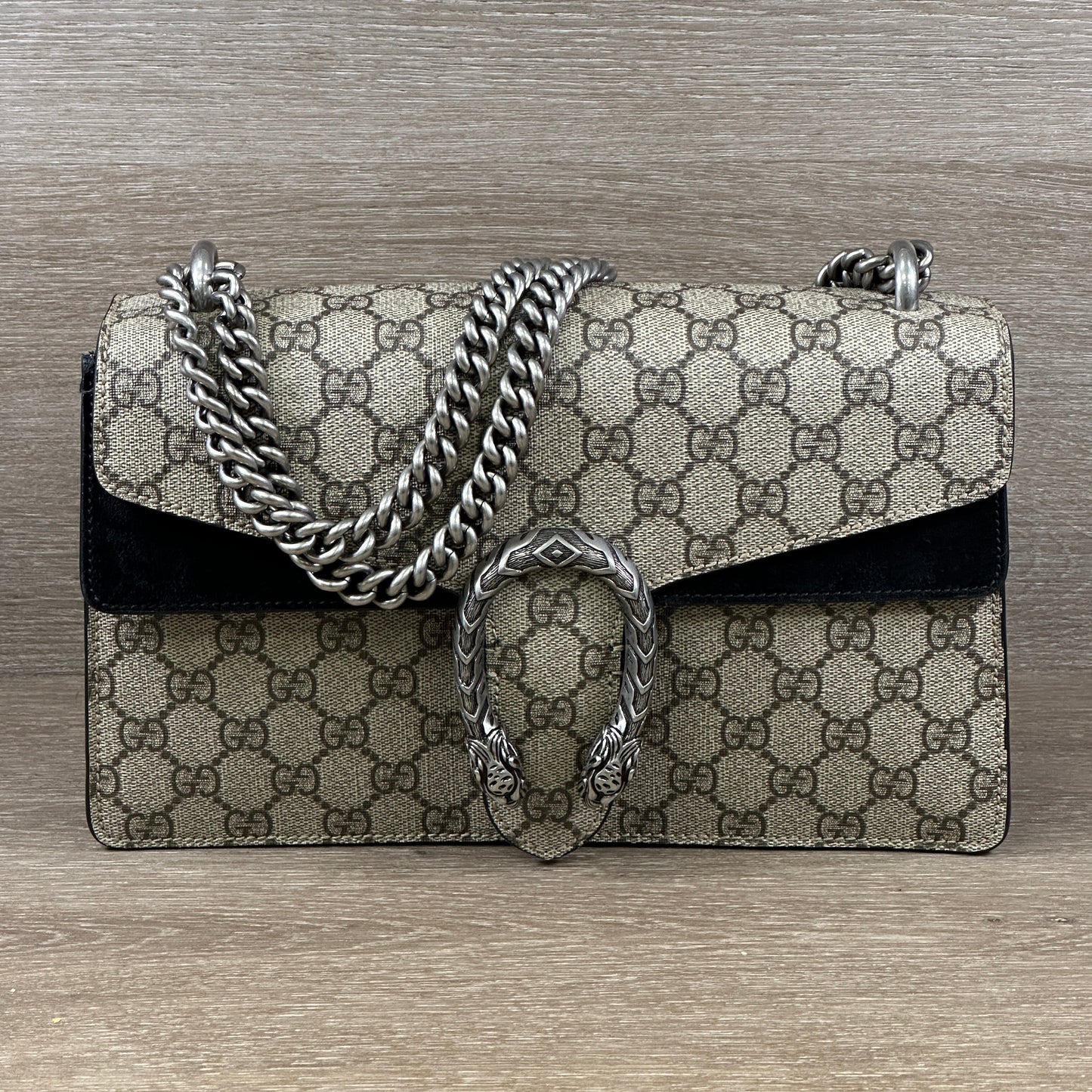 Gucci DIonysus GG Monogram Supreme Canvas (Small) - Black