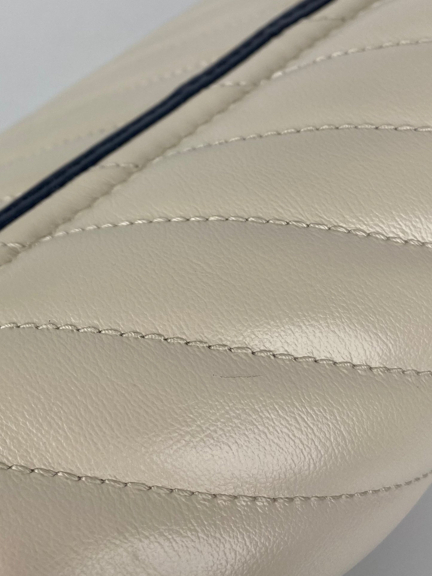 Gucci GG Marmont Torchon White & Blue Shoulder Bag