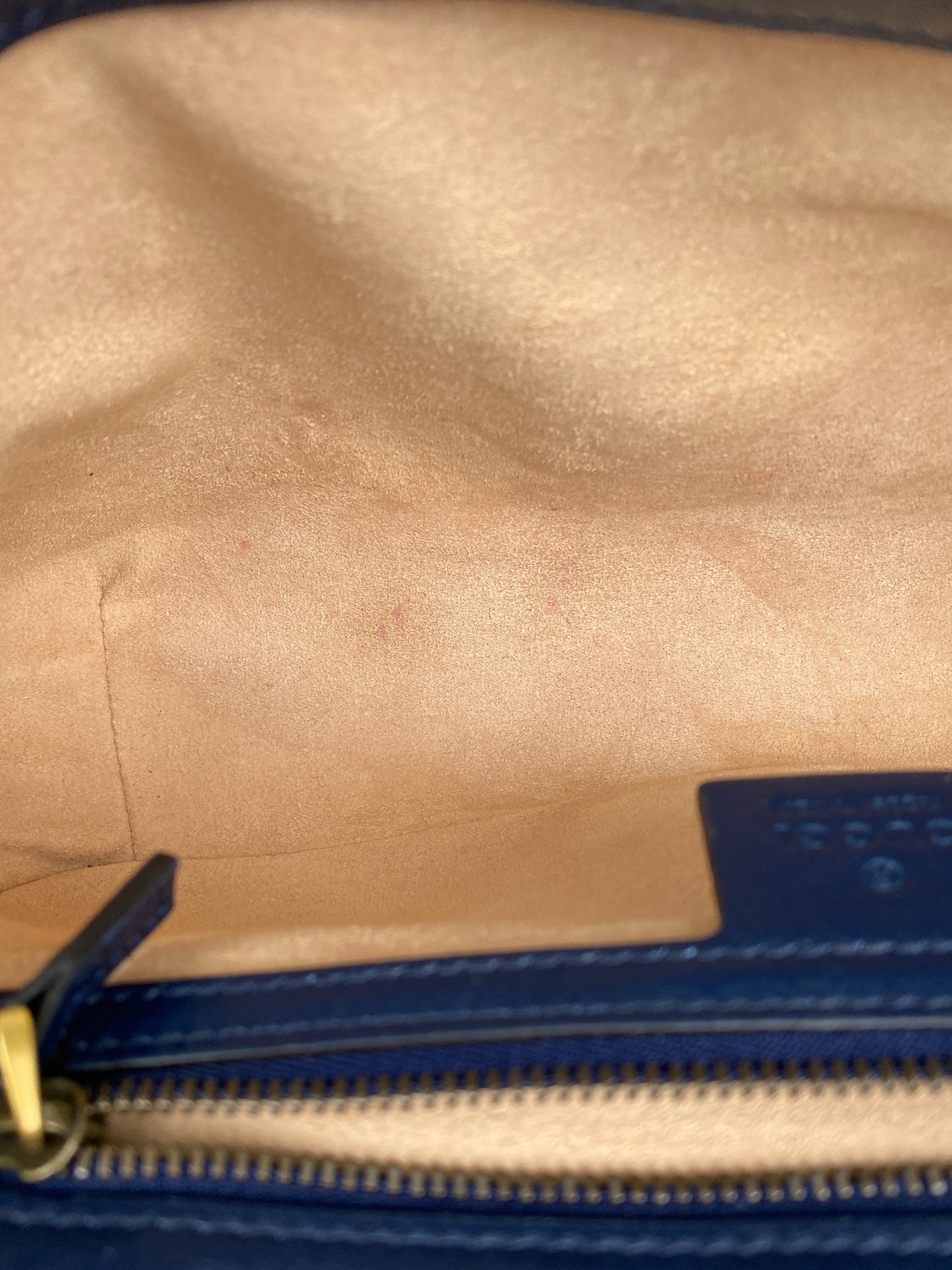 Gucci GG Marmont Torchon White & Blue Shoulder Bag