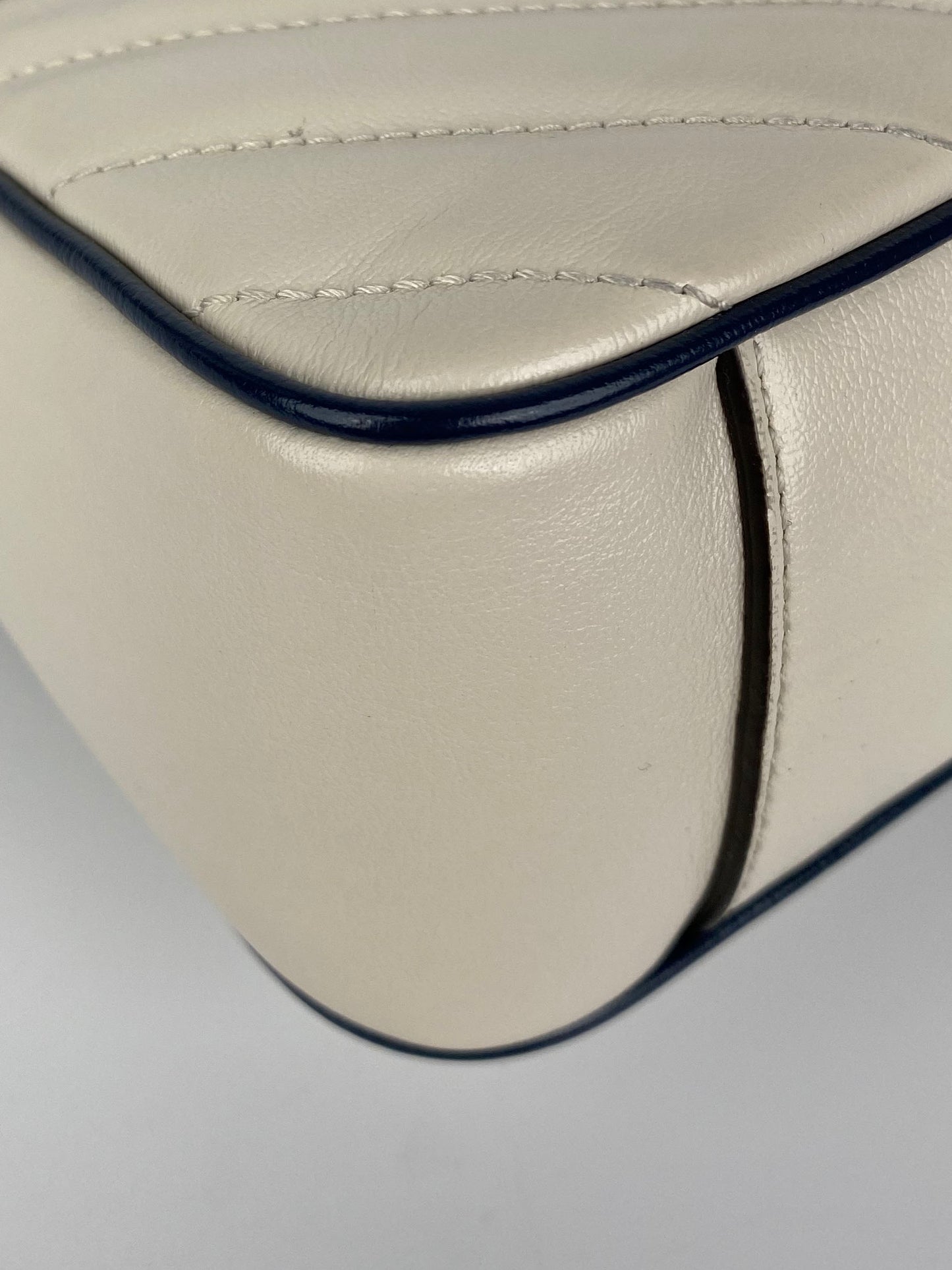 Gucci GG Marmont Torchon White & Blue Shoulder Bag
