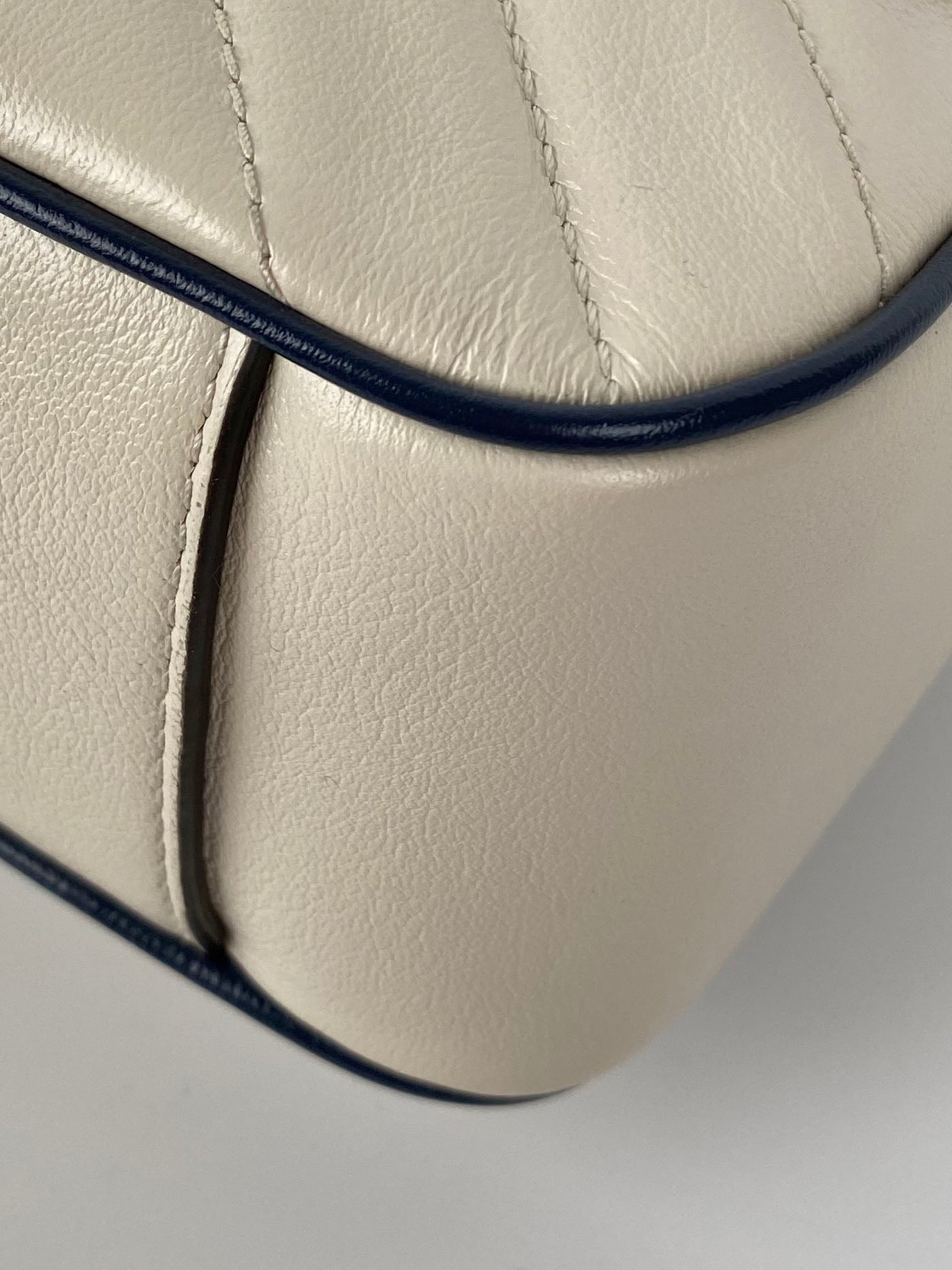 Gucci GG Marmont Torchon White & Blue Shoulder Bag