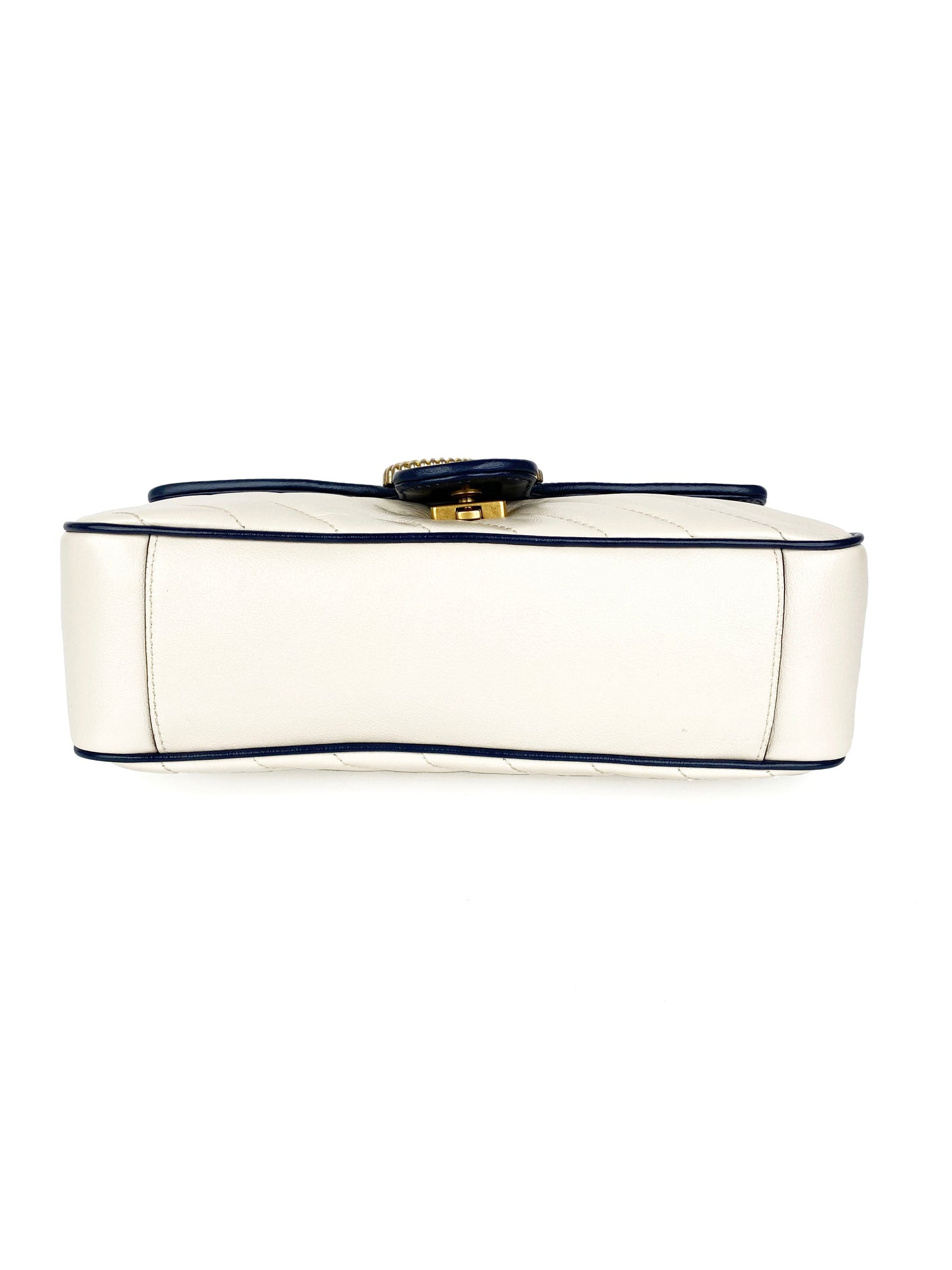 Gucci GG Marmont Torchon White & Blue Shoulder Bag