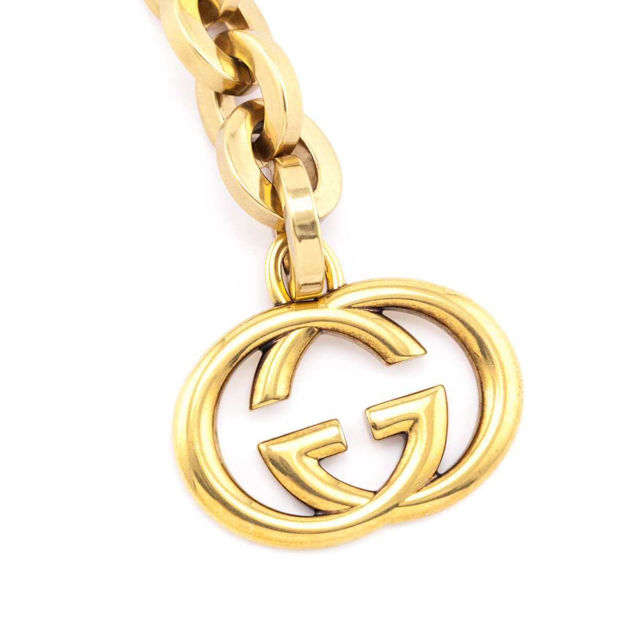 Gucci Gold Chain Interlocking G Charm Waist Belt