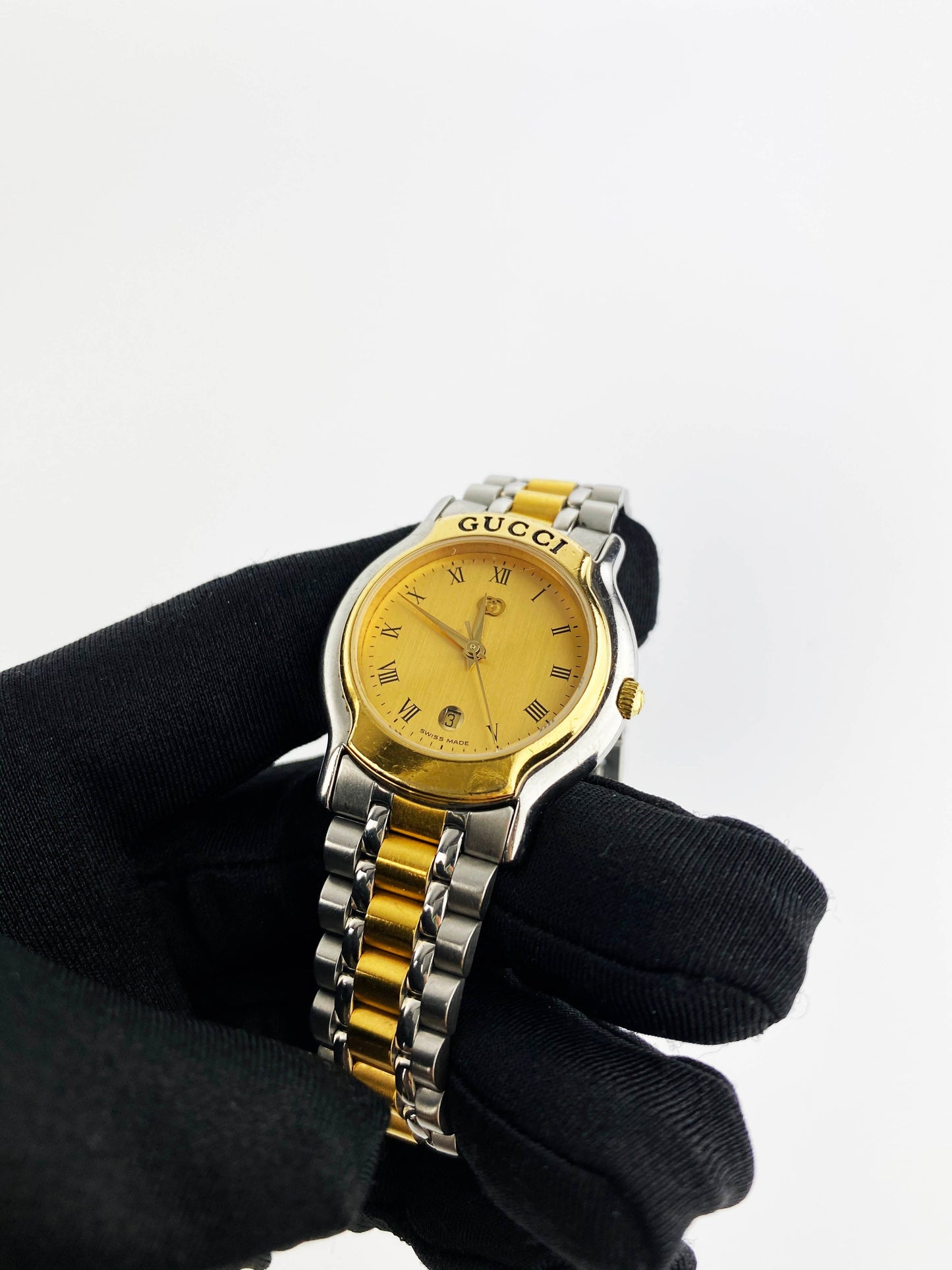 Gucci Gold & Silver Vintage Timeless Watch