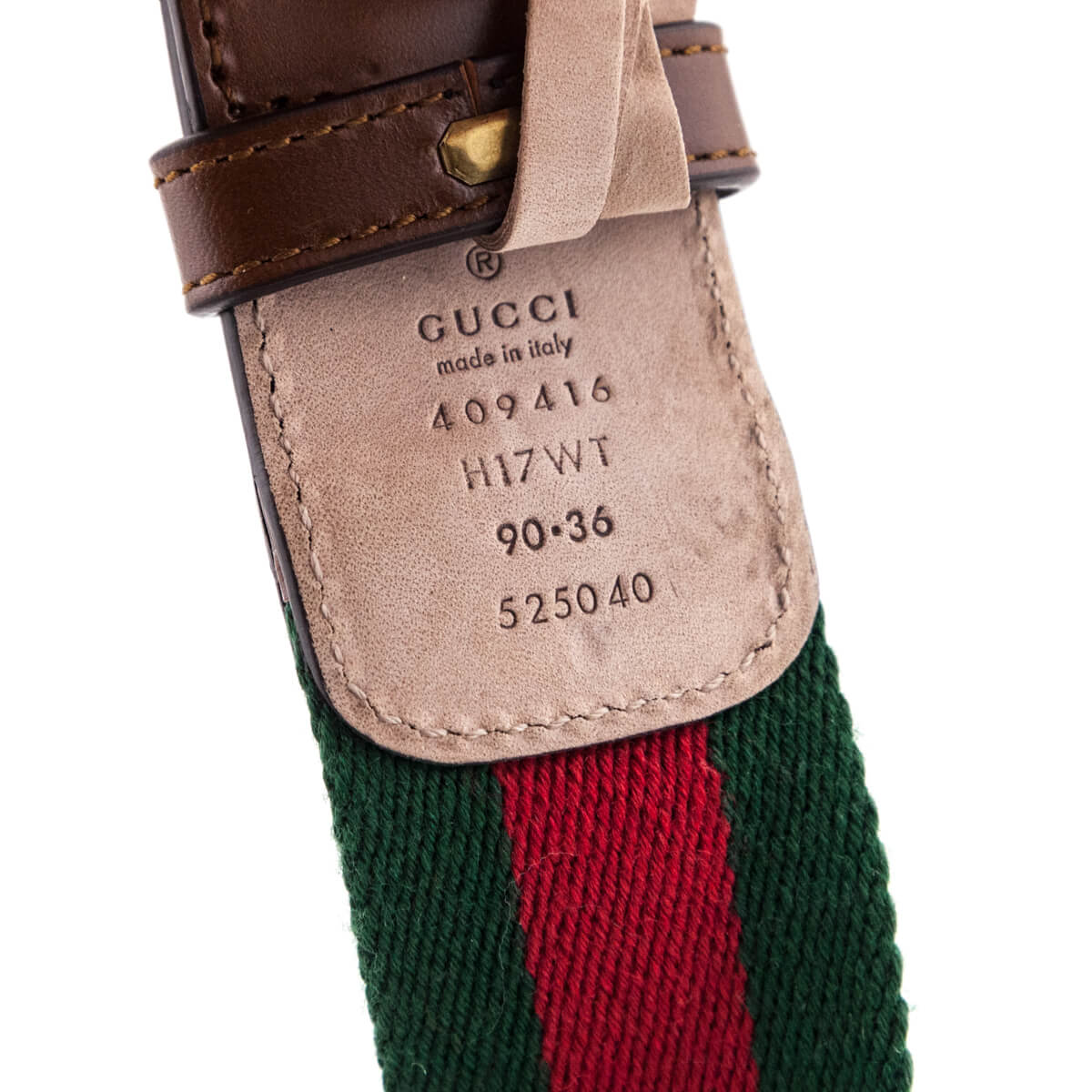 Gucci Green & Red Web GG Marmont Belt Size XL