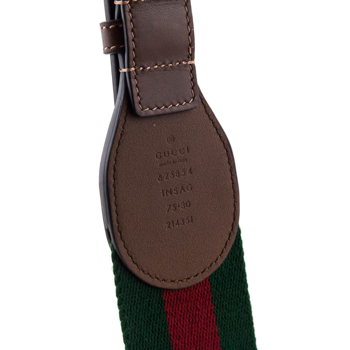 Gucci Green & Red Web Horsebit Waist Belt Size S