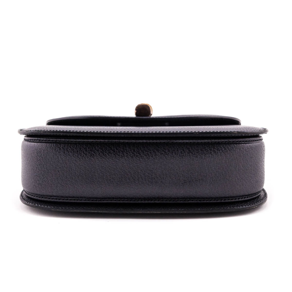 Gucci Gray Grained Calfskin Bamboo Top Handle Bag
