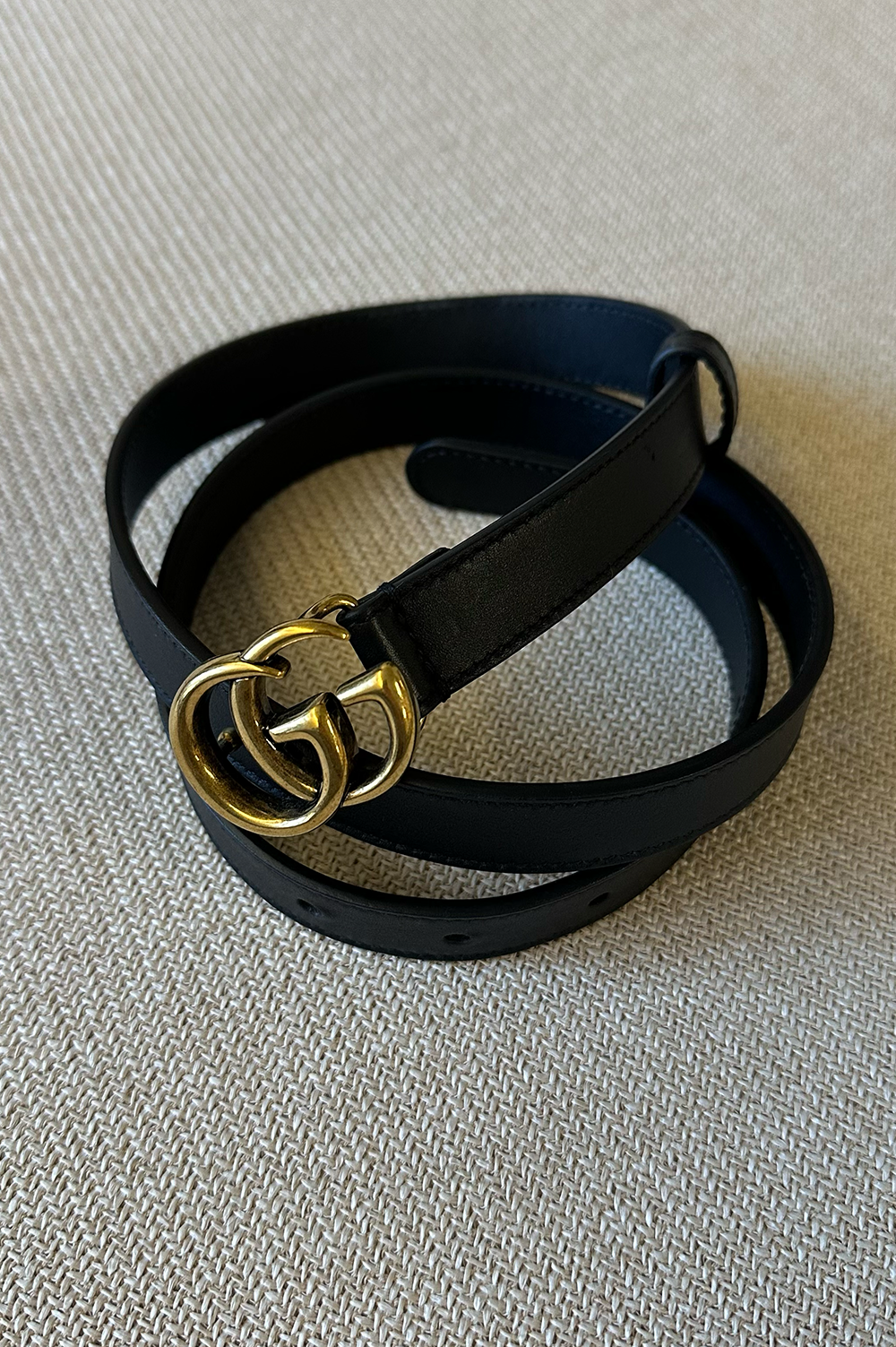 GUCCI Marmont Thin Belt Black