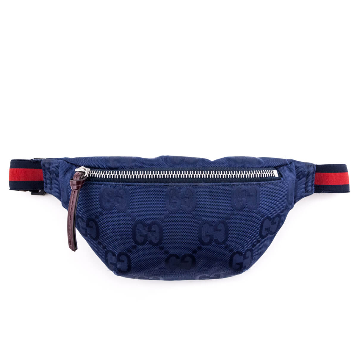 Gucci Navy GG Econyl Nylon Off The Grid Web Belt Bag