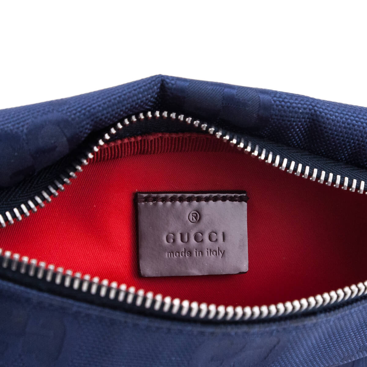 Gucci Navy GG Econyl Nylon Off The Grid Web Belt Bag