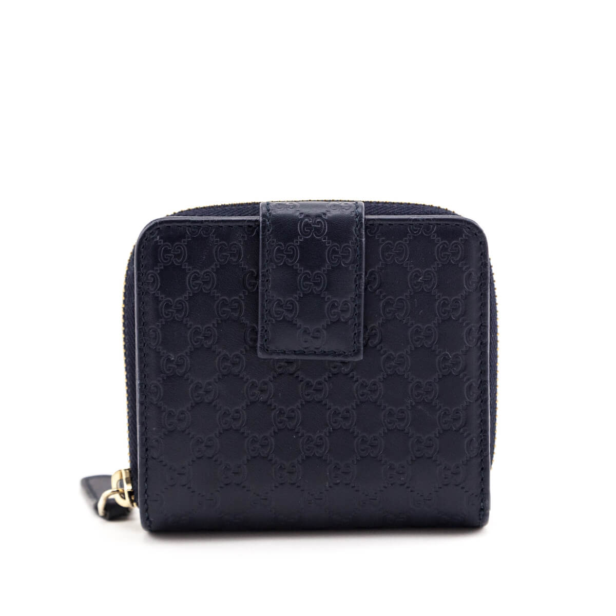 Gucci Navy Microguccissima Compact Wallet