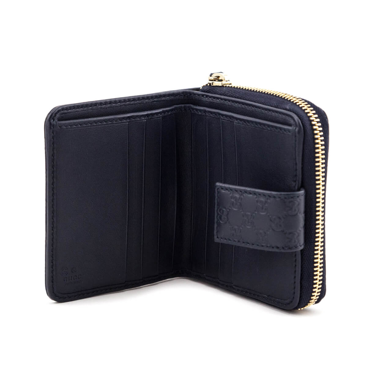 Gucci Navy Microguccissima Compact Wallet