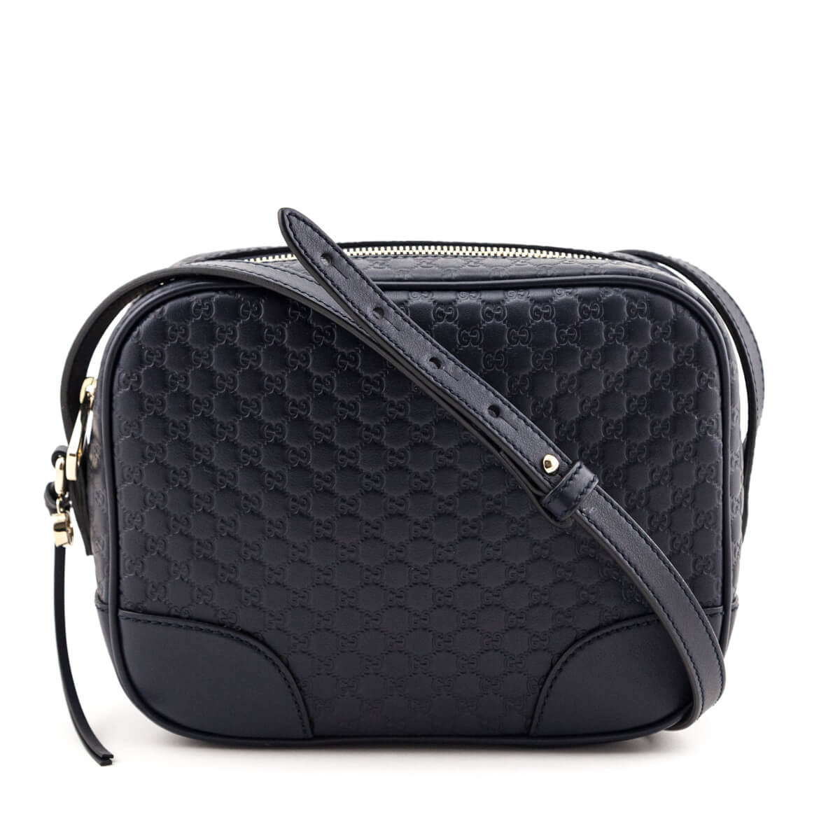 Gucci Navy Soft Microguccissima Mini Bree Messenger Bag