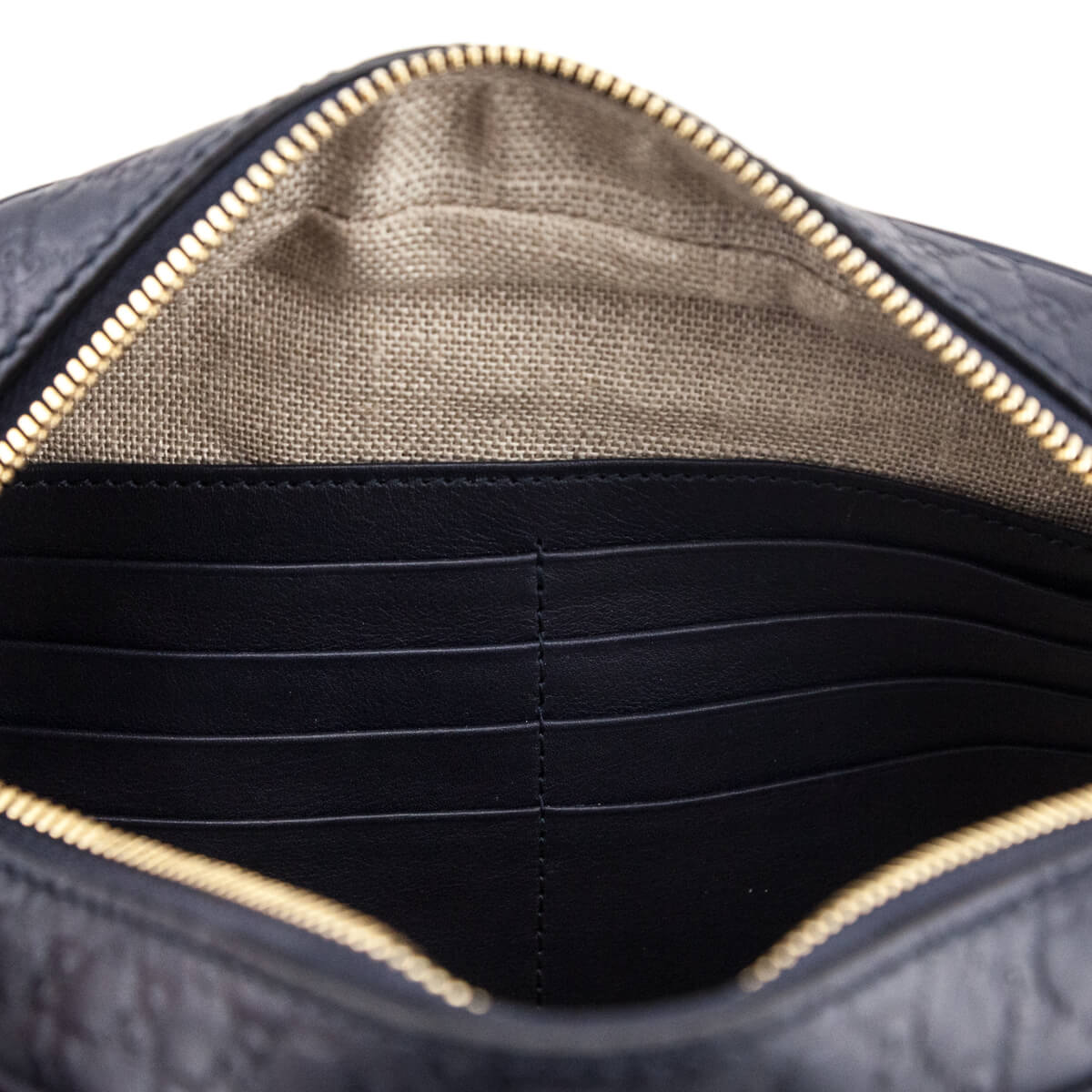 Gucci Navy Soft Microguccissima Mini Bree Messenger Bag