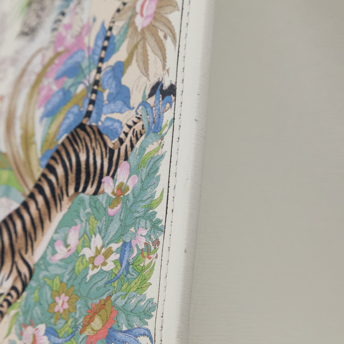 Gucci Off-White Tiger & Flora Print Medium Tote Bag