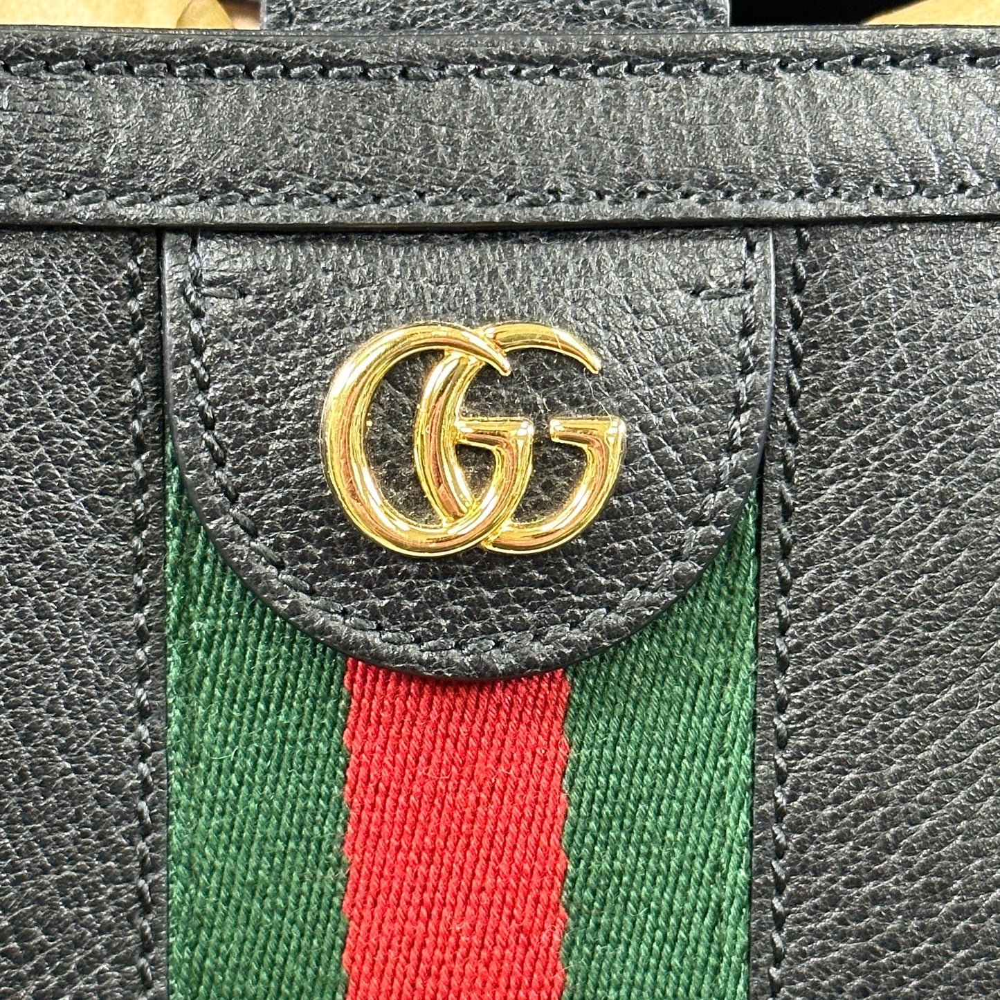 Gucci Ophidia Black Leather Tote - Medium