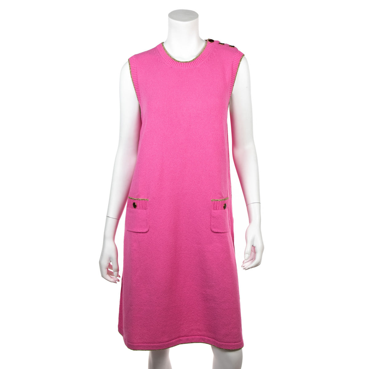 Gucci Pink Cotton Knit Sleeveless Dress Size XL