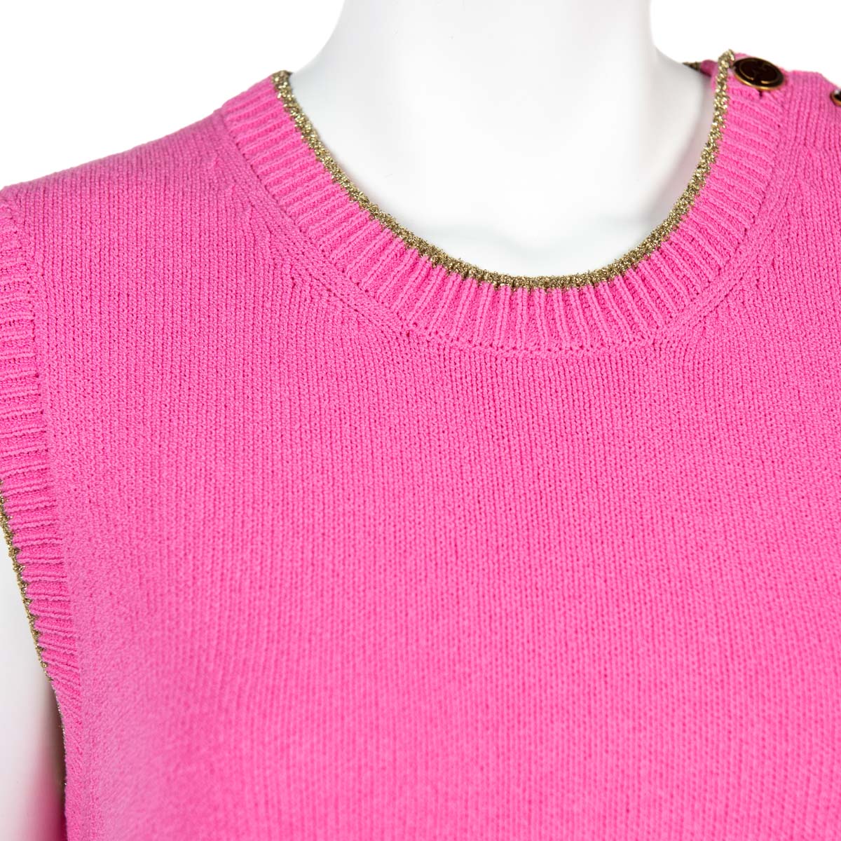 Gucci Pink Cotton Knit Sleeveless Dress Size XL