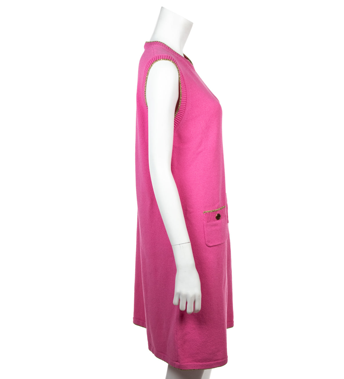 Gucci Pink Cotton Knit Sleeveless Dress Size XL