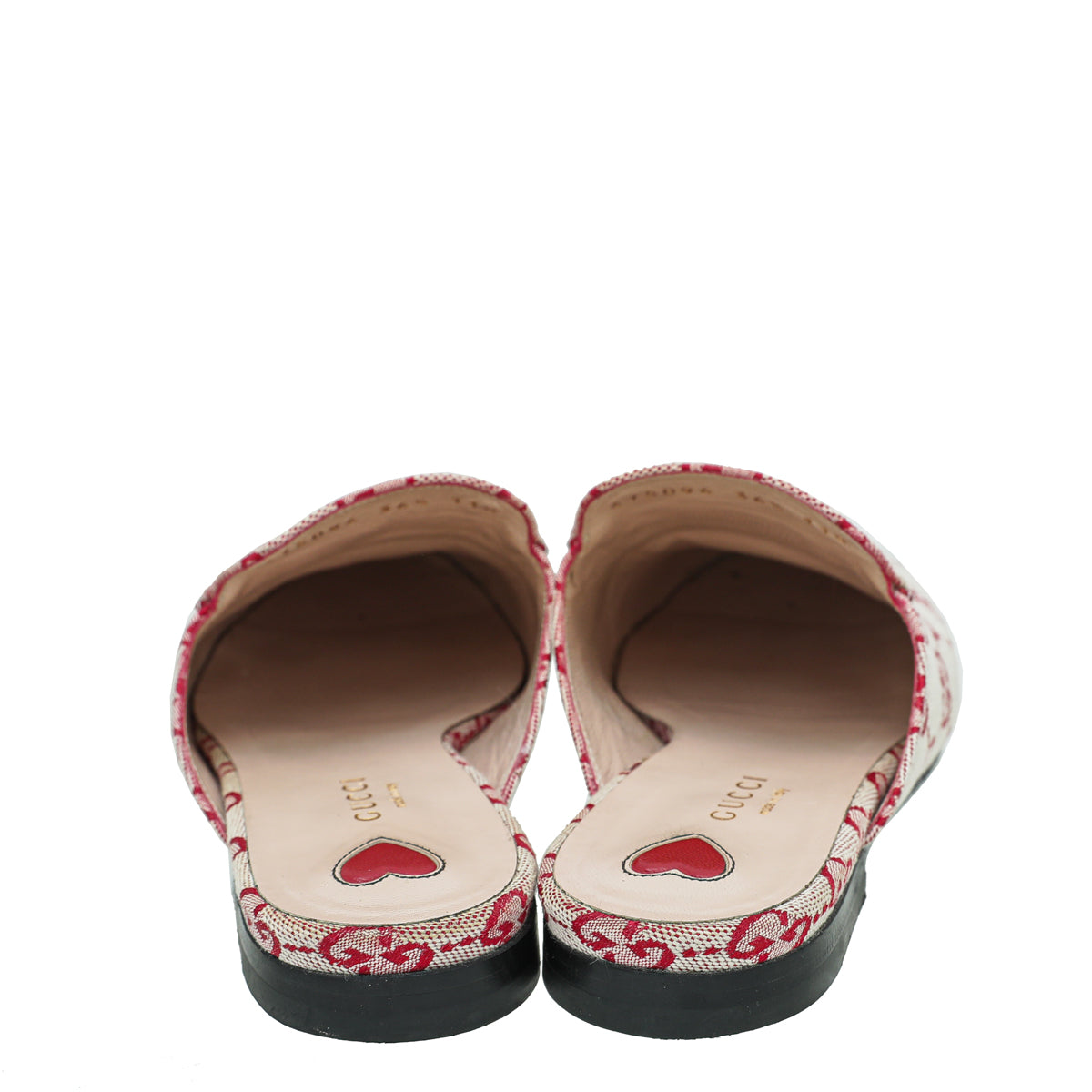 Gucci Red Ebony GG Canvas Princetown Mules 36.5