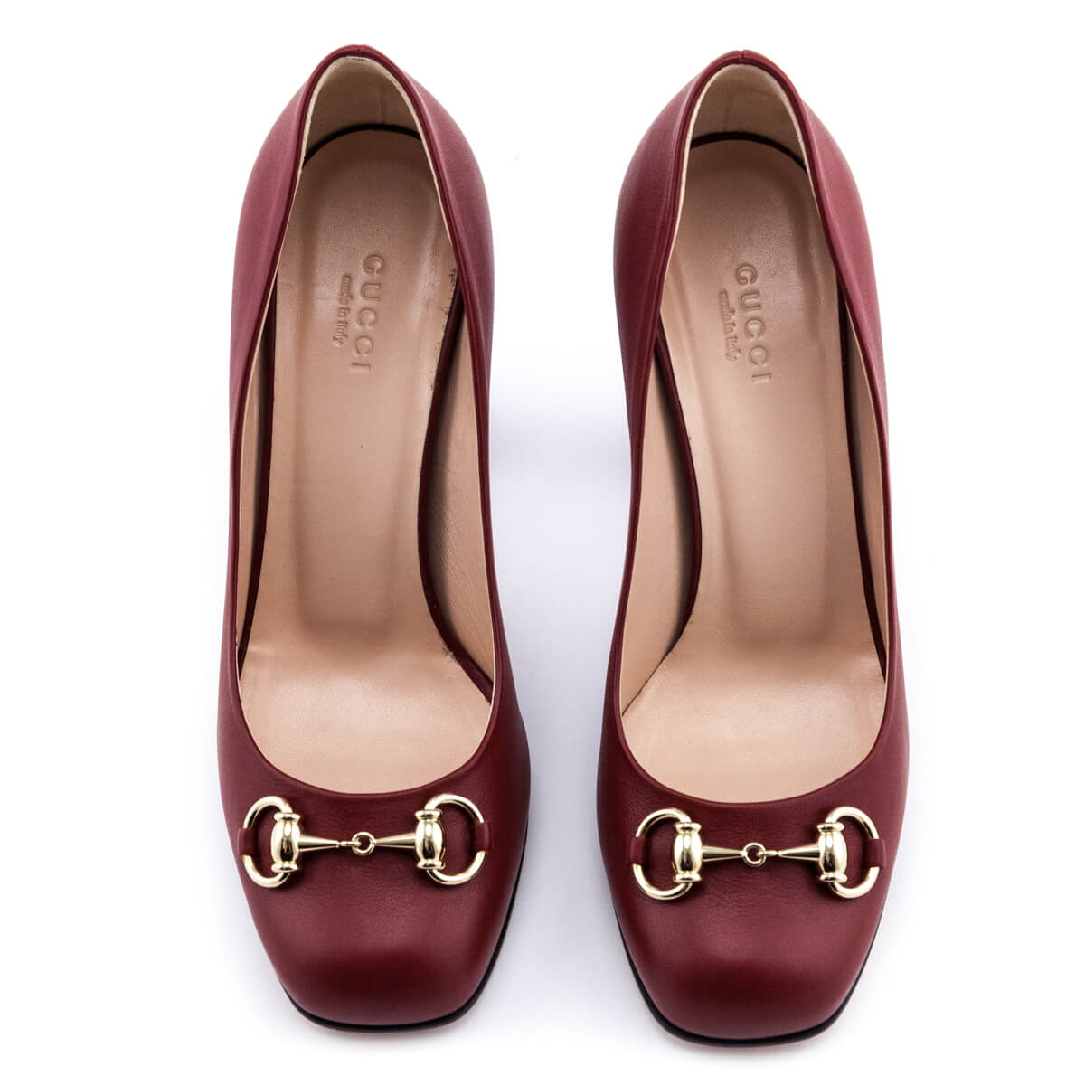 Gucci Red Leather Horsebit Pumps Size US 7 | IT 37