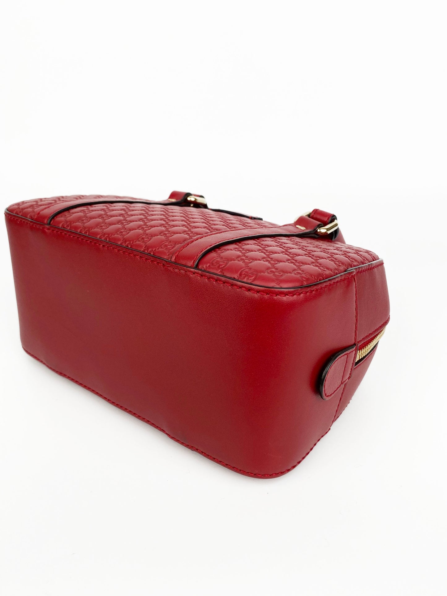 Gucci Red Small Guccissima Shoulder Bag