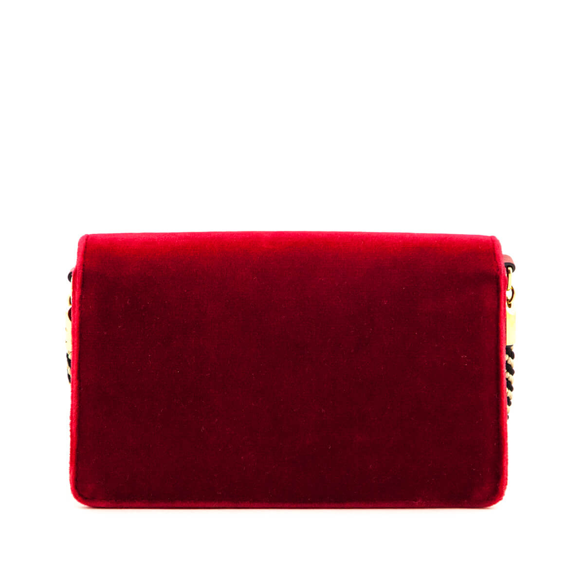 Gucci Red Velvet Crystal Square G Crossbody Bag