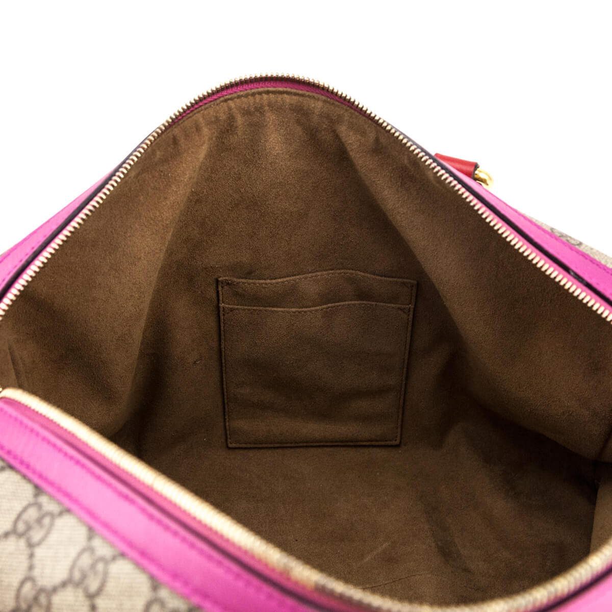 Gucci Red & Pink Supreme Boston Bag