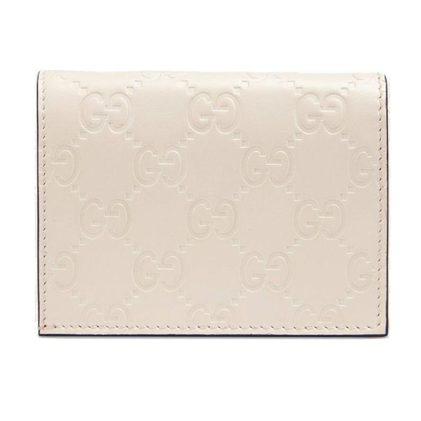 Gucci Signature Card Case with Cherries in White