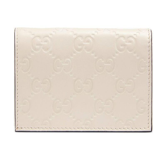 Gucci Signature Card Case with Cherries in White