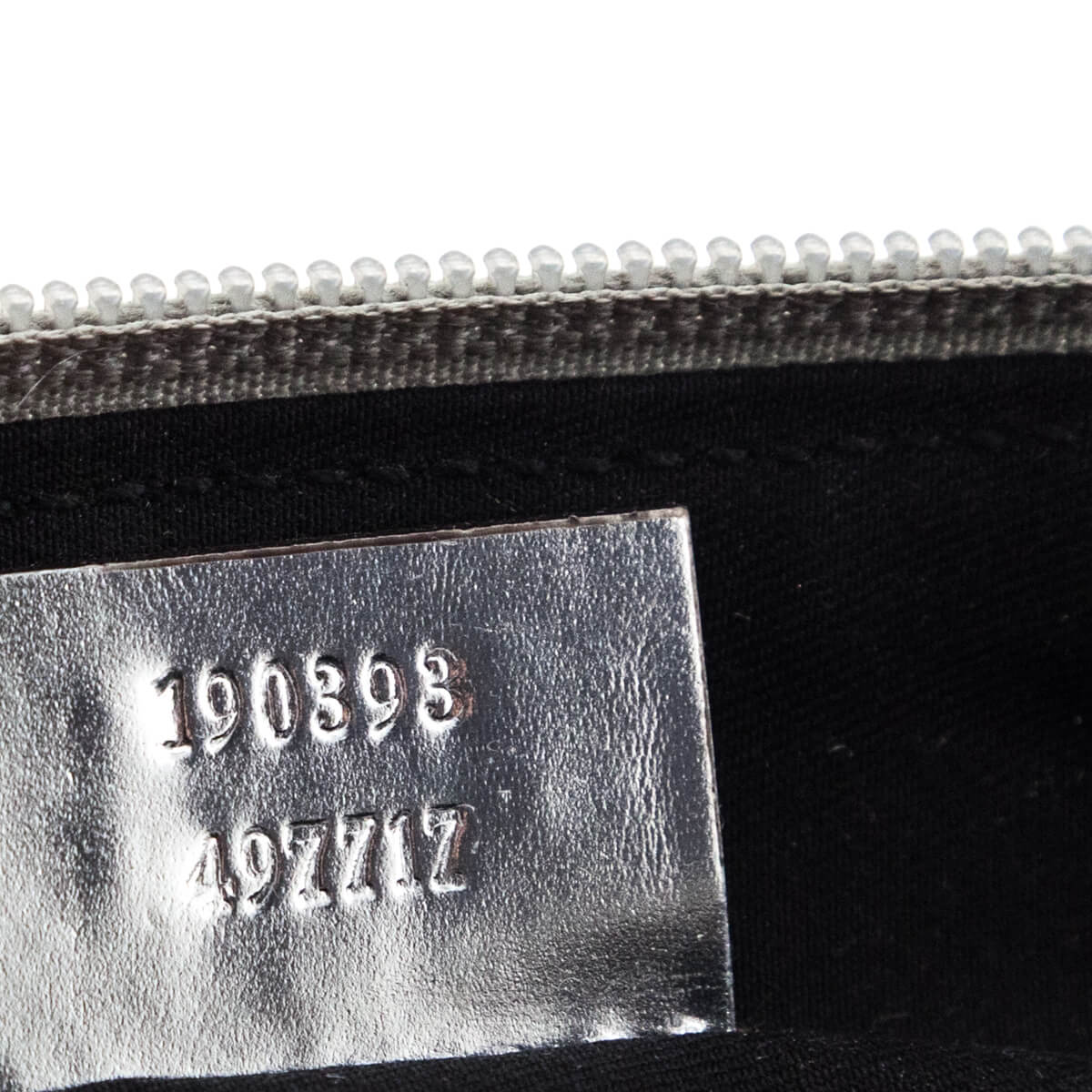 Gucci Silver Monogram Canvas Boat Pochette