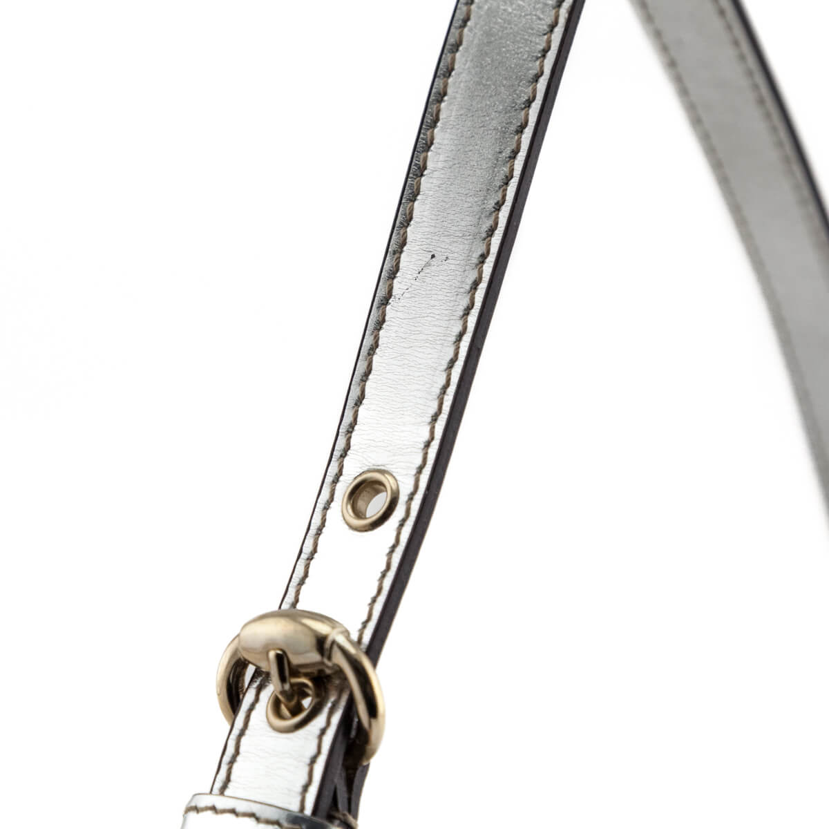 Gucci Silver Monogram Canvas Boat Pochette